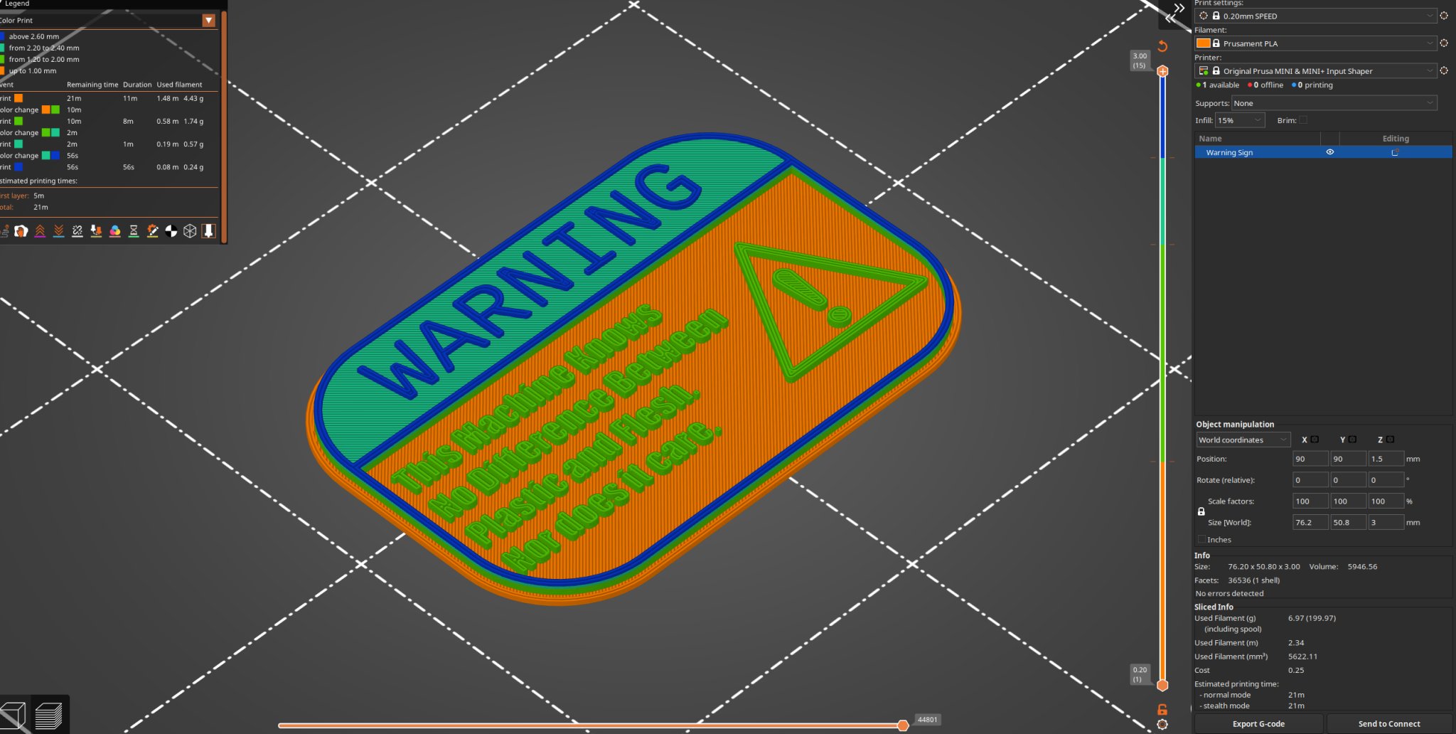 Biển báo cảnh báo: Máy này không phân biệt nhựa và thịt