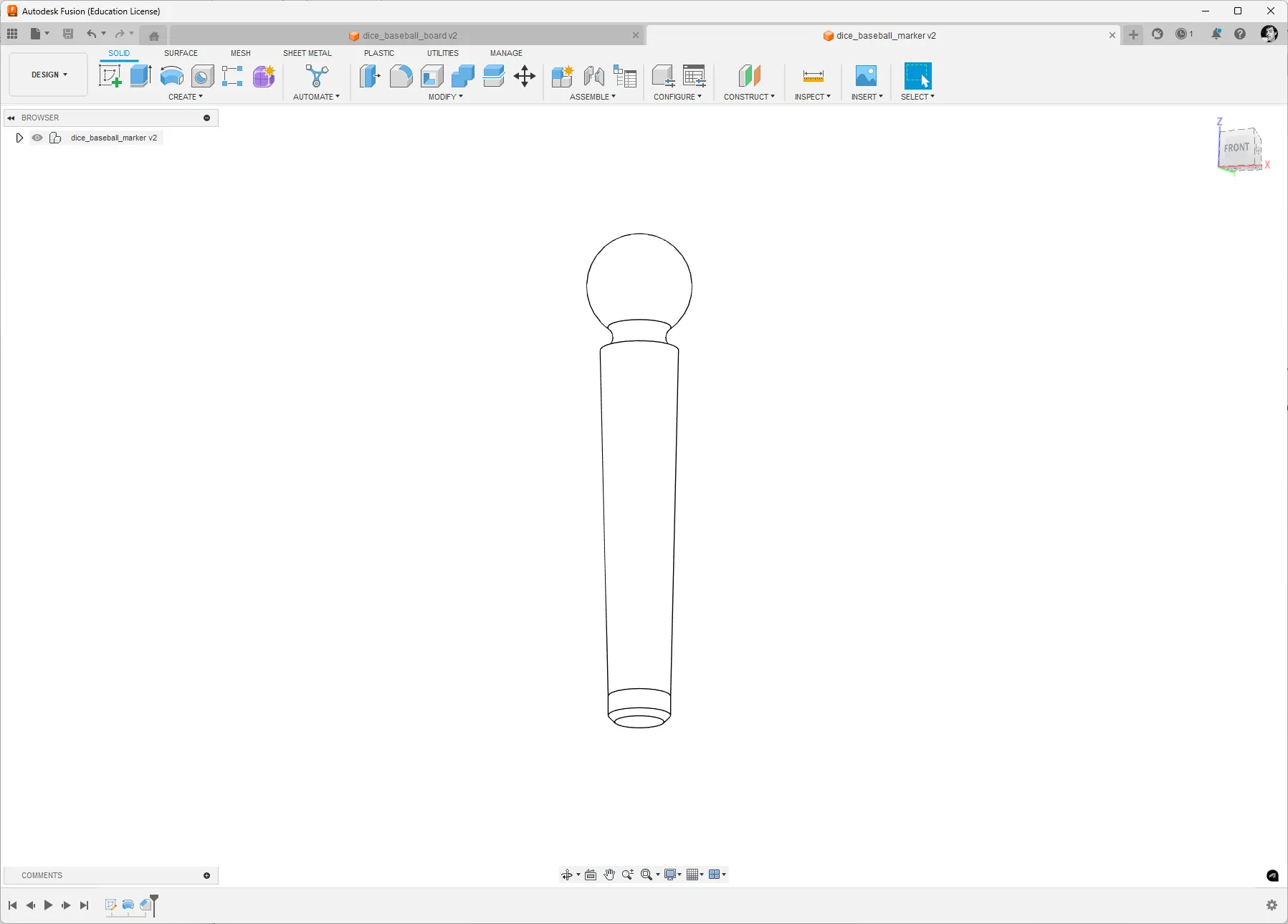 Bảng trò chơi bóng chày bằng xúc xắc tự chế