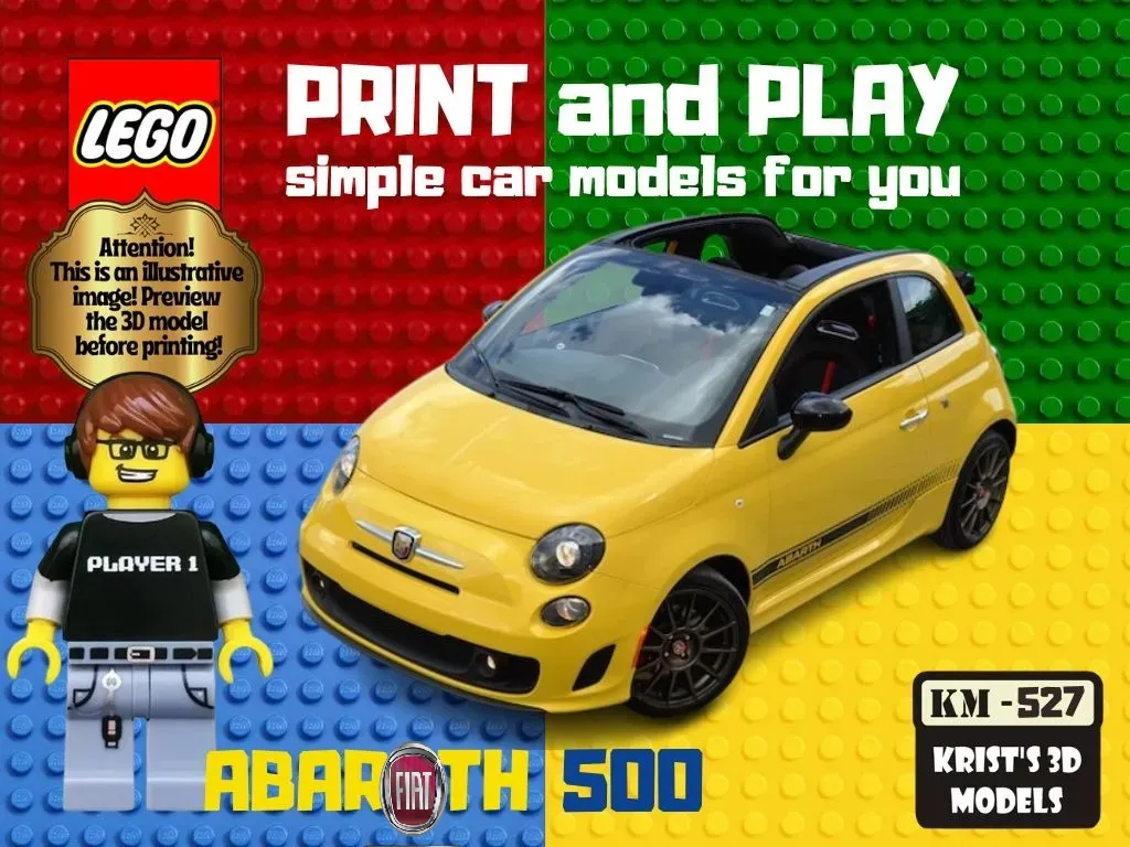 Mô hình xe Abarth 500 bằng LEGO chi tiết và sinh động