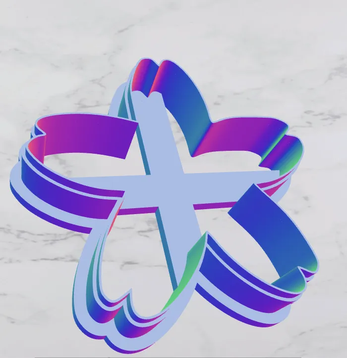 Khuôn cắt bánh quy hình hoa với lưỡi cắt bổ sung