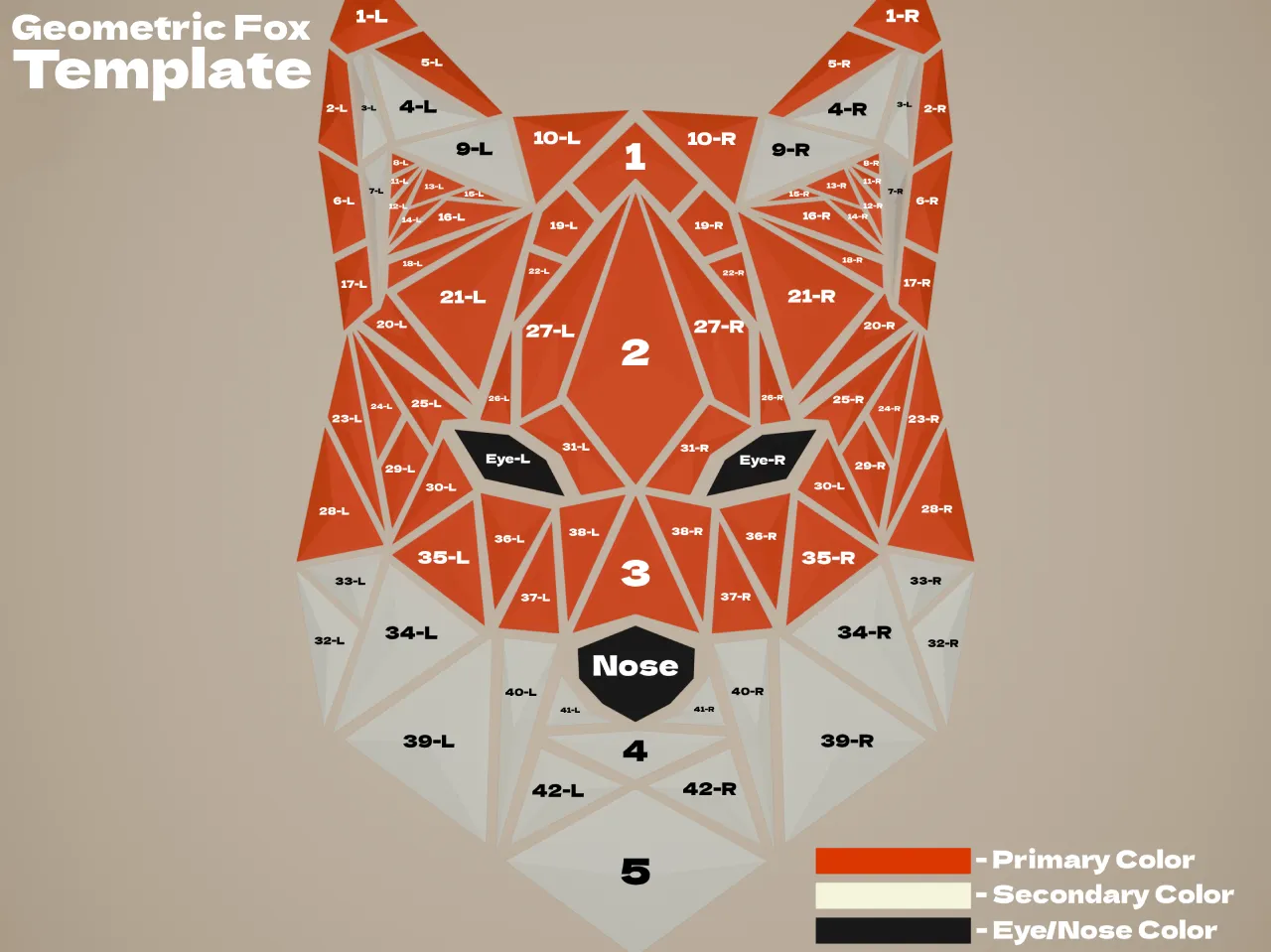 **Cáo hình học nghệ thuật treo tường 3D**