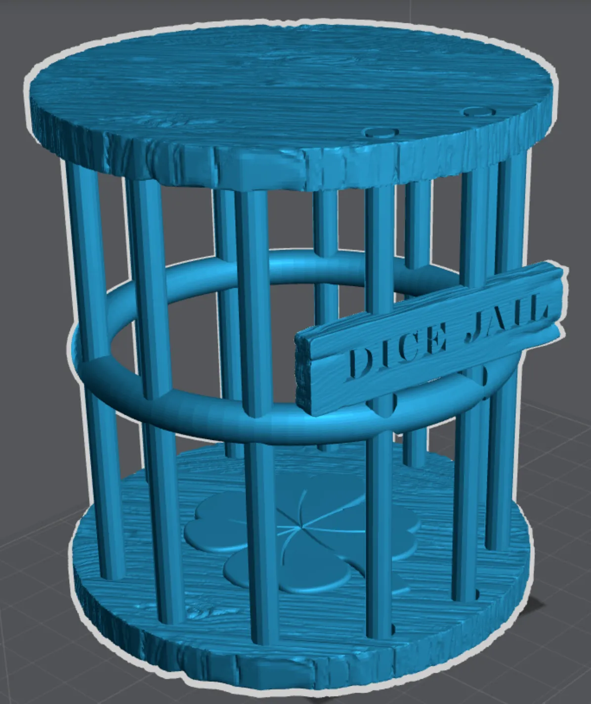 Ngục giam xúc xắc hình trụ bằng gỗ và sắt