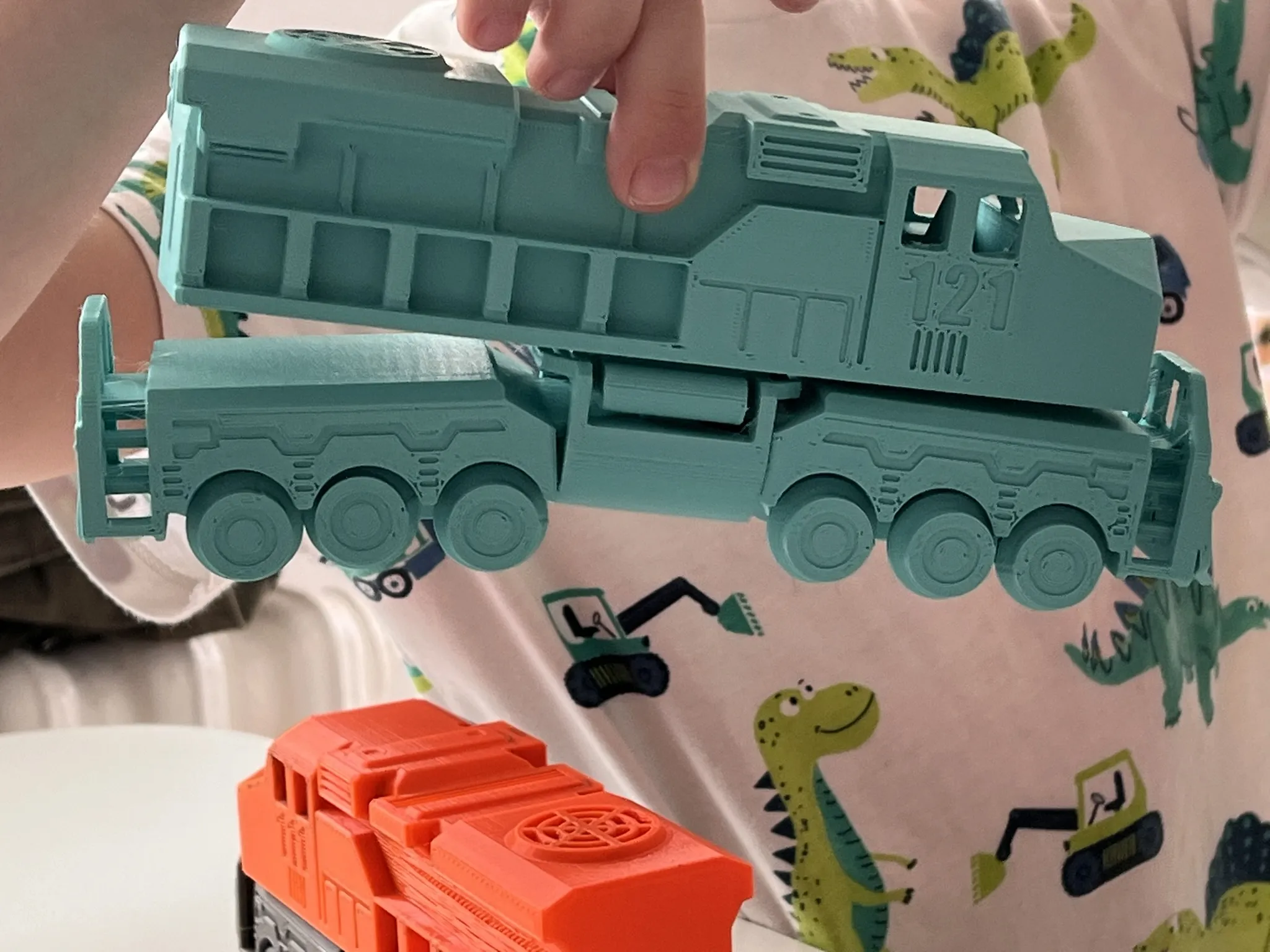 Đầu máy xe lửa diesel Mỹ in liền không cần lắp ráp