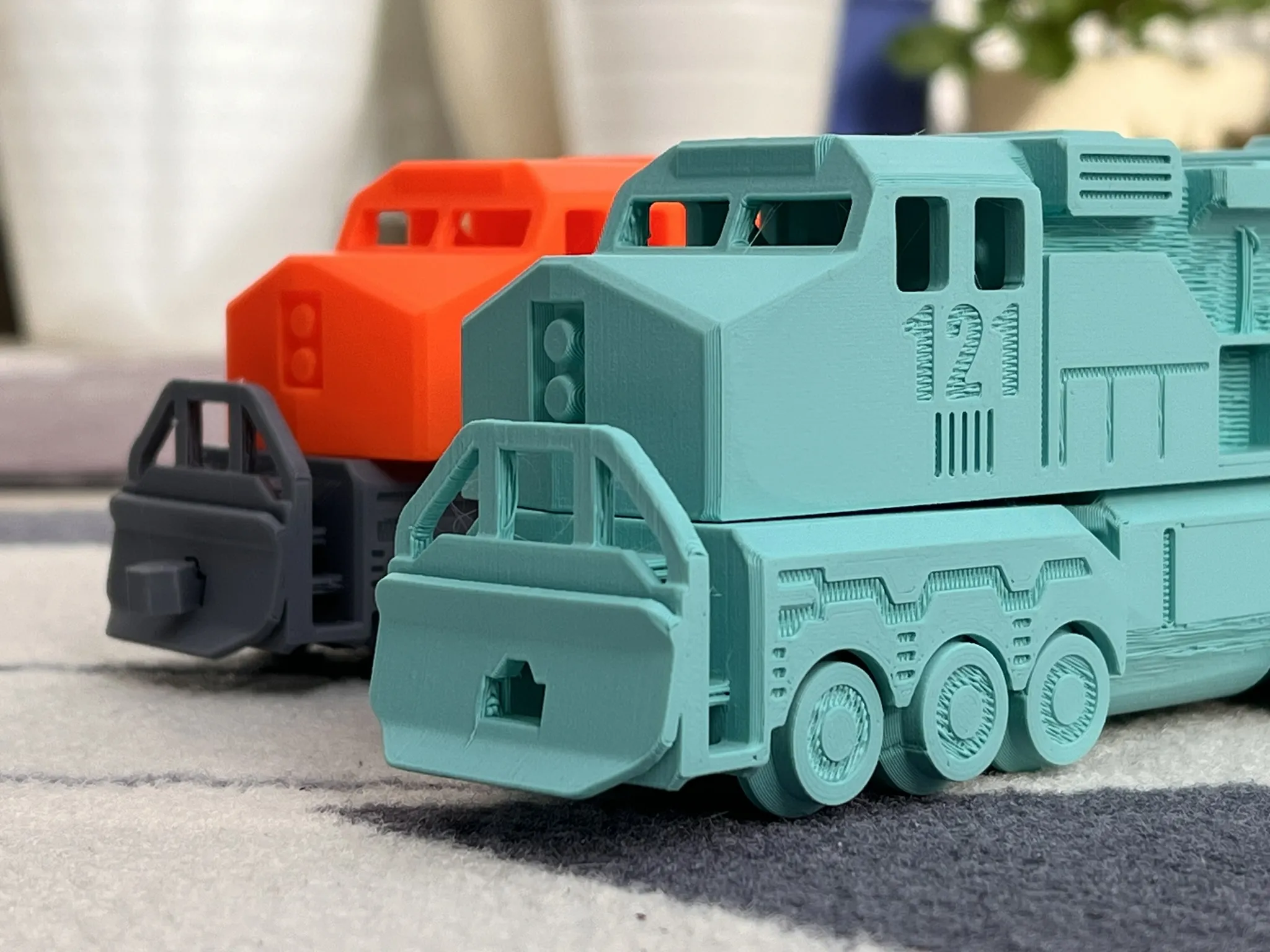 Đầu máy xe lửa diesel Mỹ in liền không cần lắp ráp