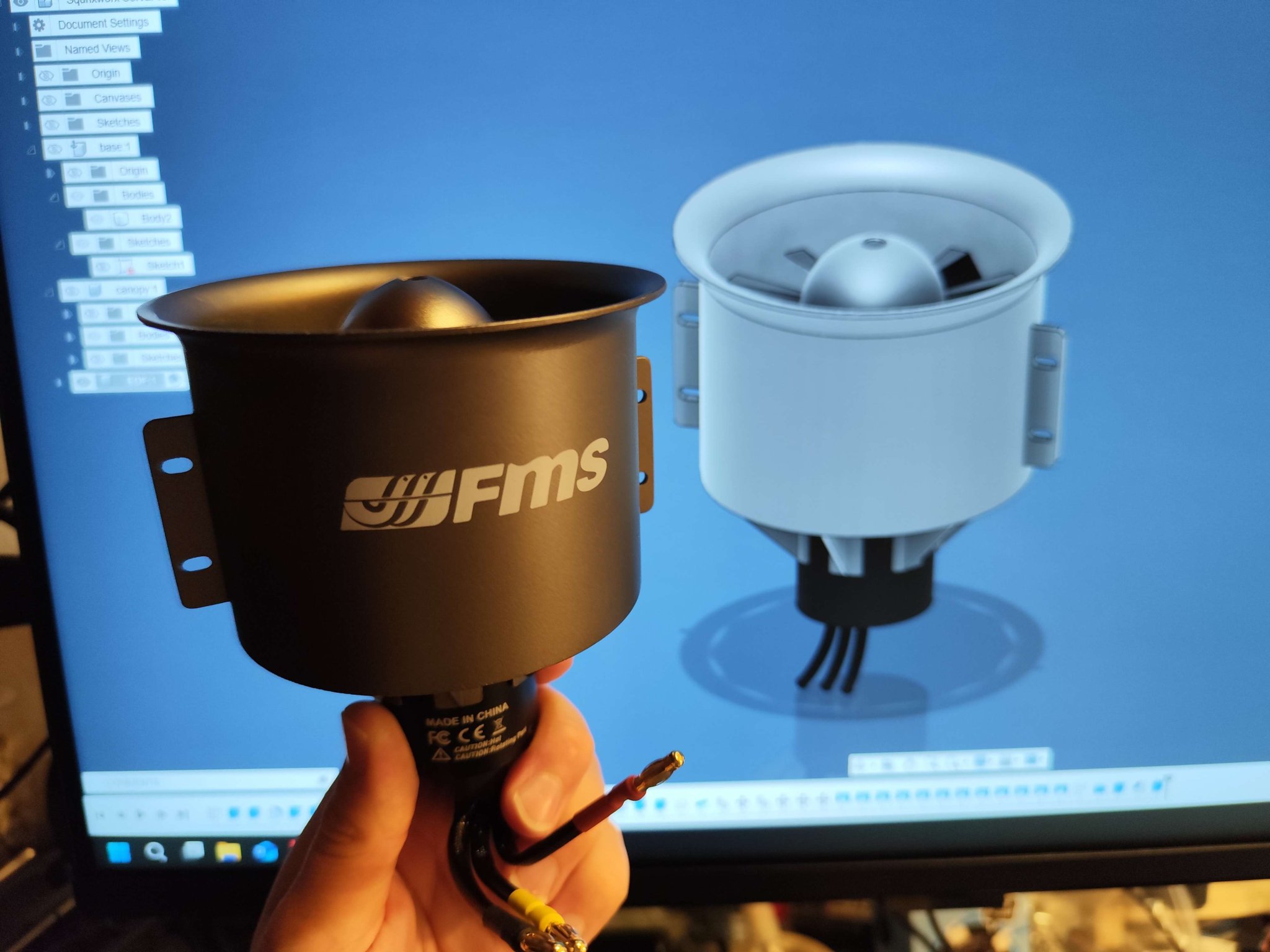 Mô hình quạt EDF 90mm từ FMS