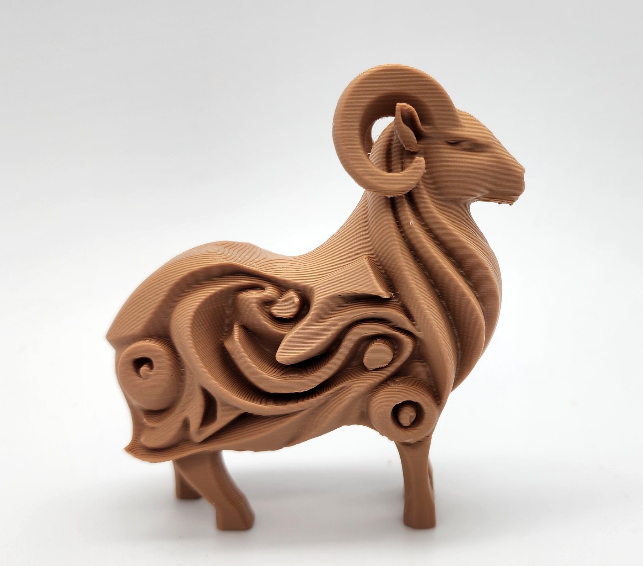 Tượng cừu khắc gỗ phong cách Viking