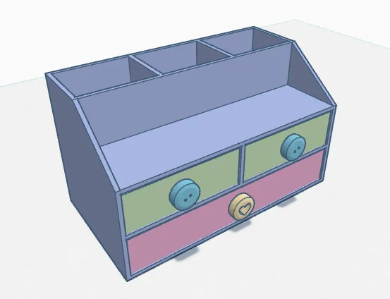 Hộp đựng kim chỉ chia thành ba phần tiện lợi cho việc in 3D
