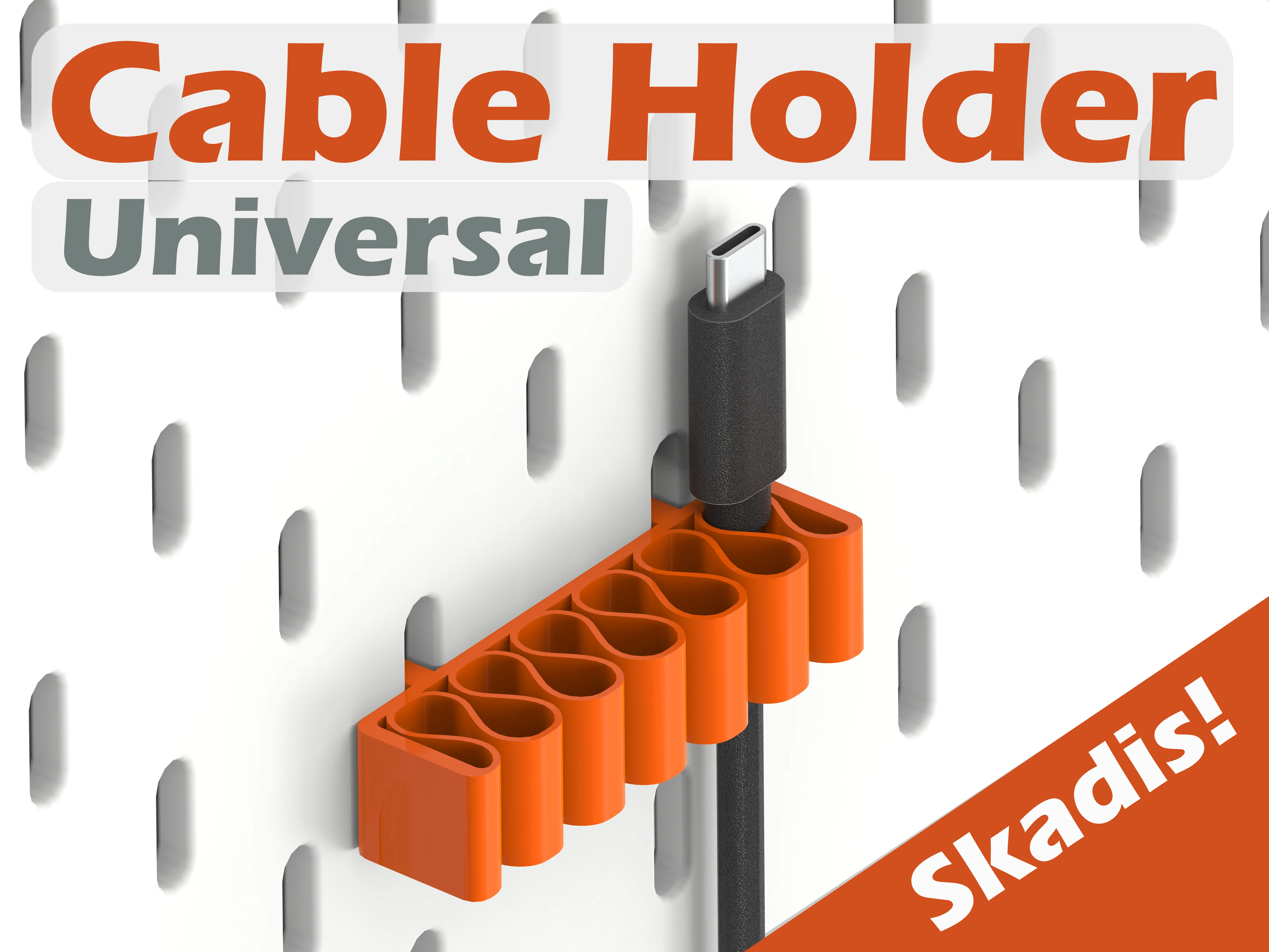 Giá đỡ cáp đa năng Skadis cho sạc và thiết bị khác