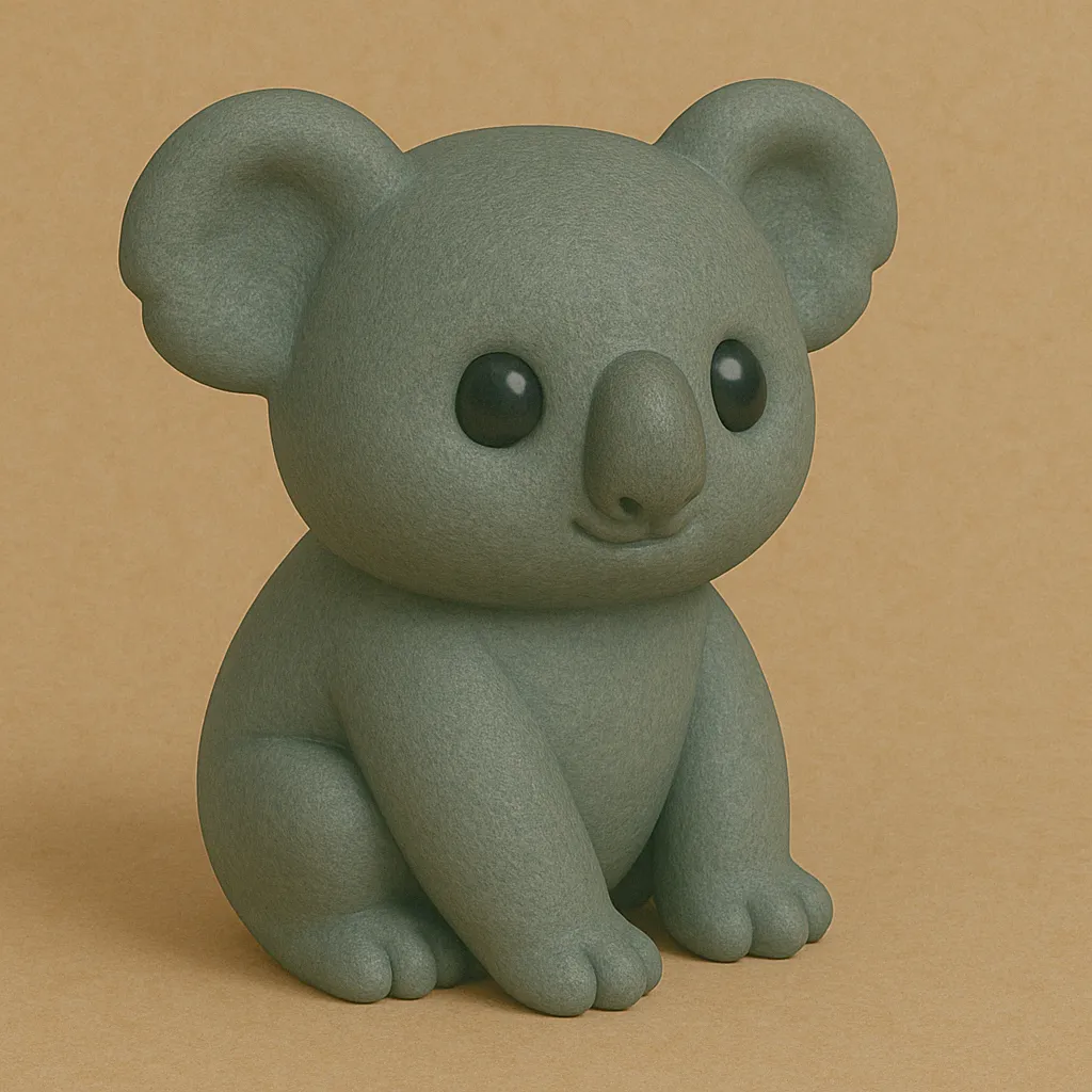Mô hình gấu koala retro phong cách đồ chơi tối giản