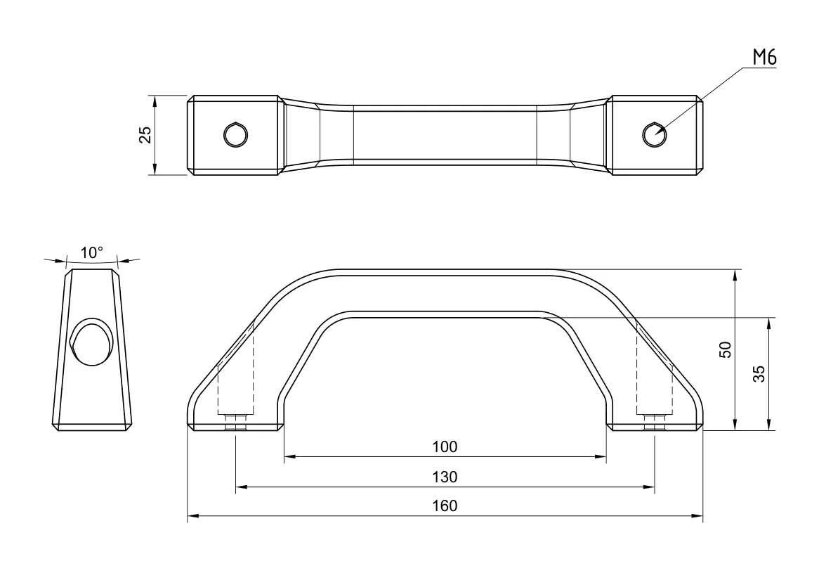 Tay cầm đùn 3030 dài 130mm cho máy in 3D