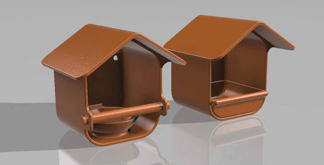 Máng ăn cho chim với 2 thiết kế tiện lợi