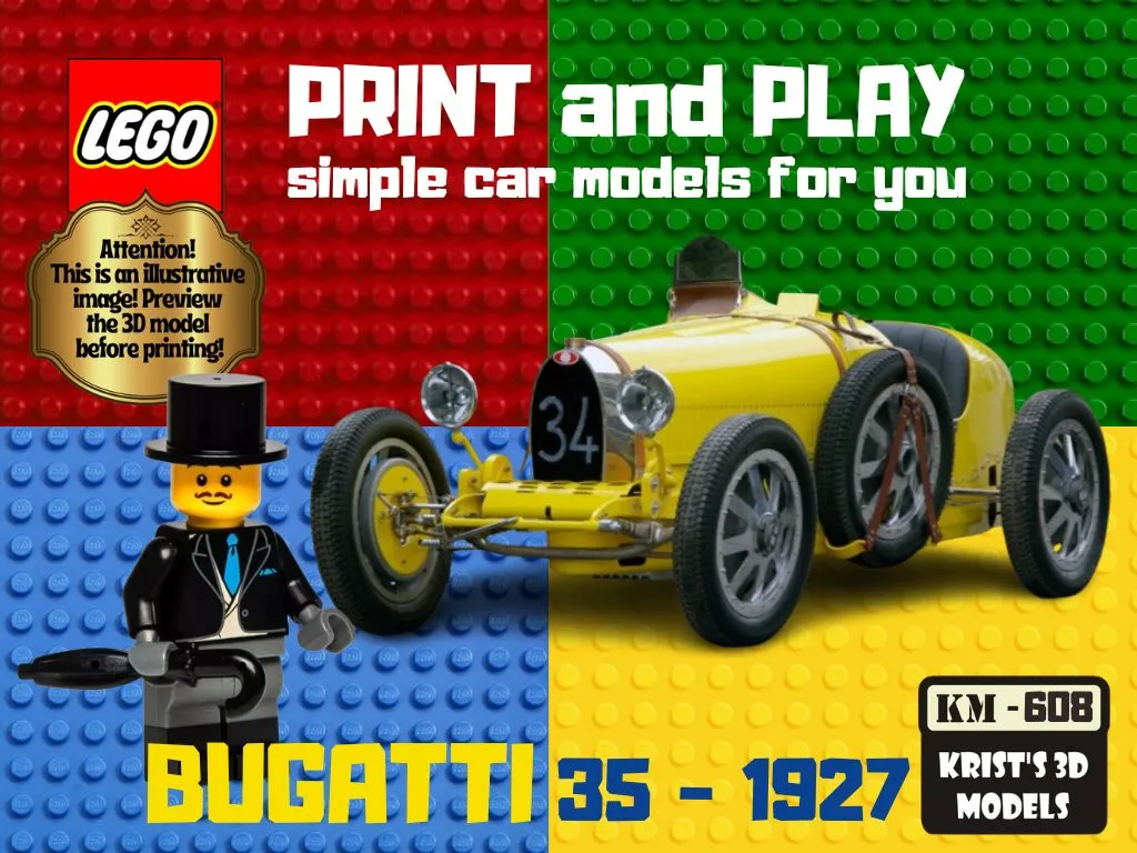Mô hình xe đua Bugatti Type 35B năm 1927 bằng LEGO