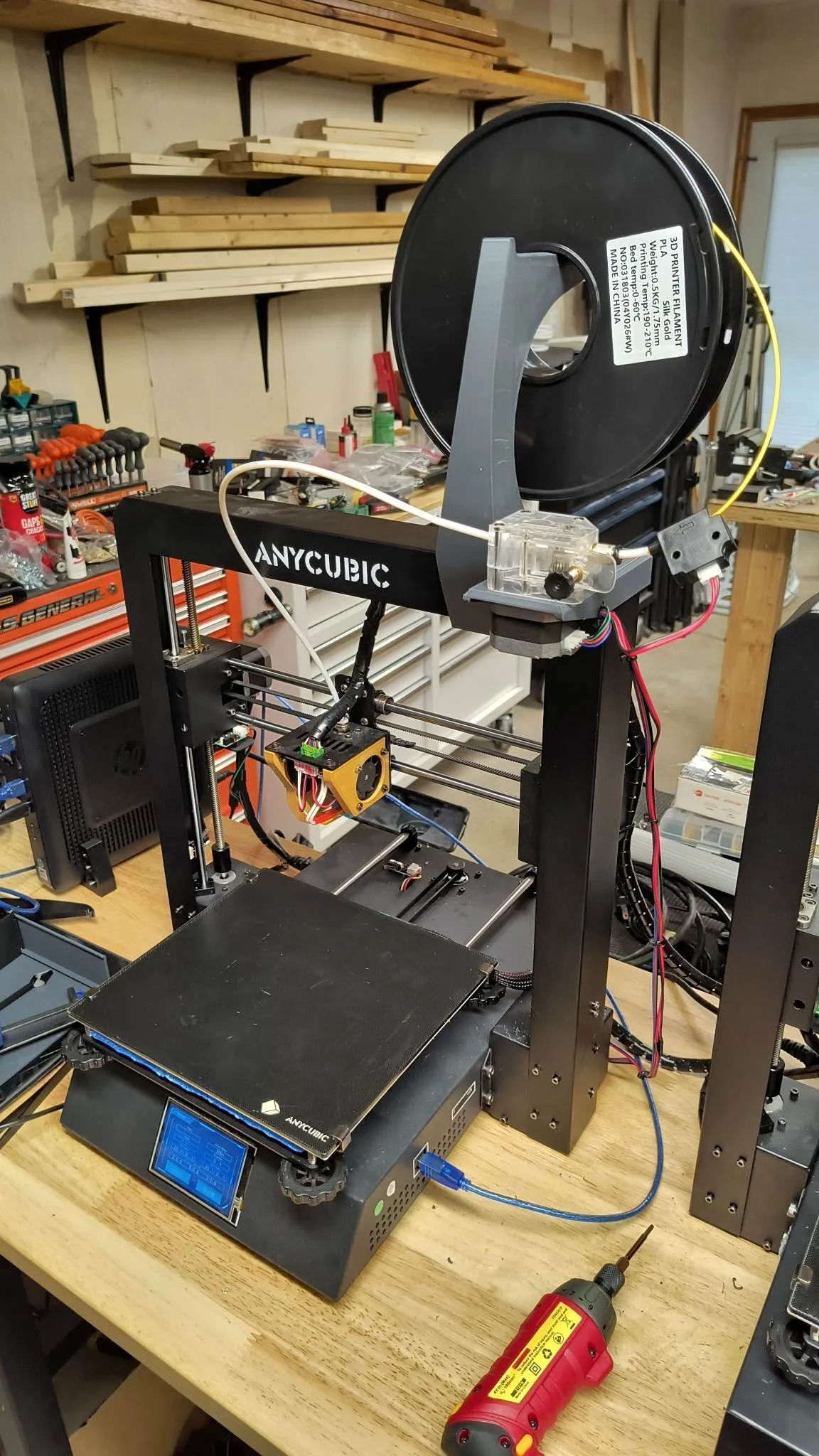 Giá đỡ cuộn và extruder cho Anycubic I3 Mega