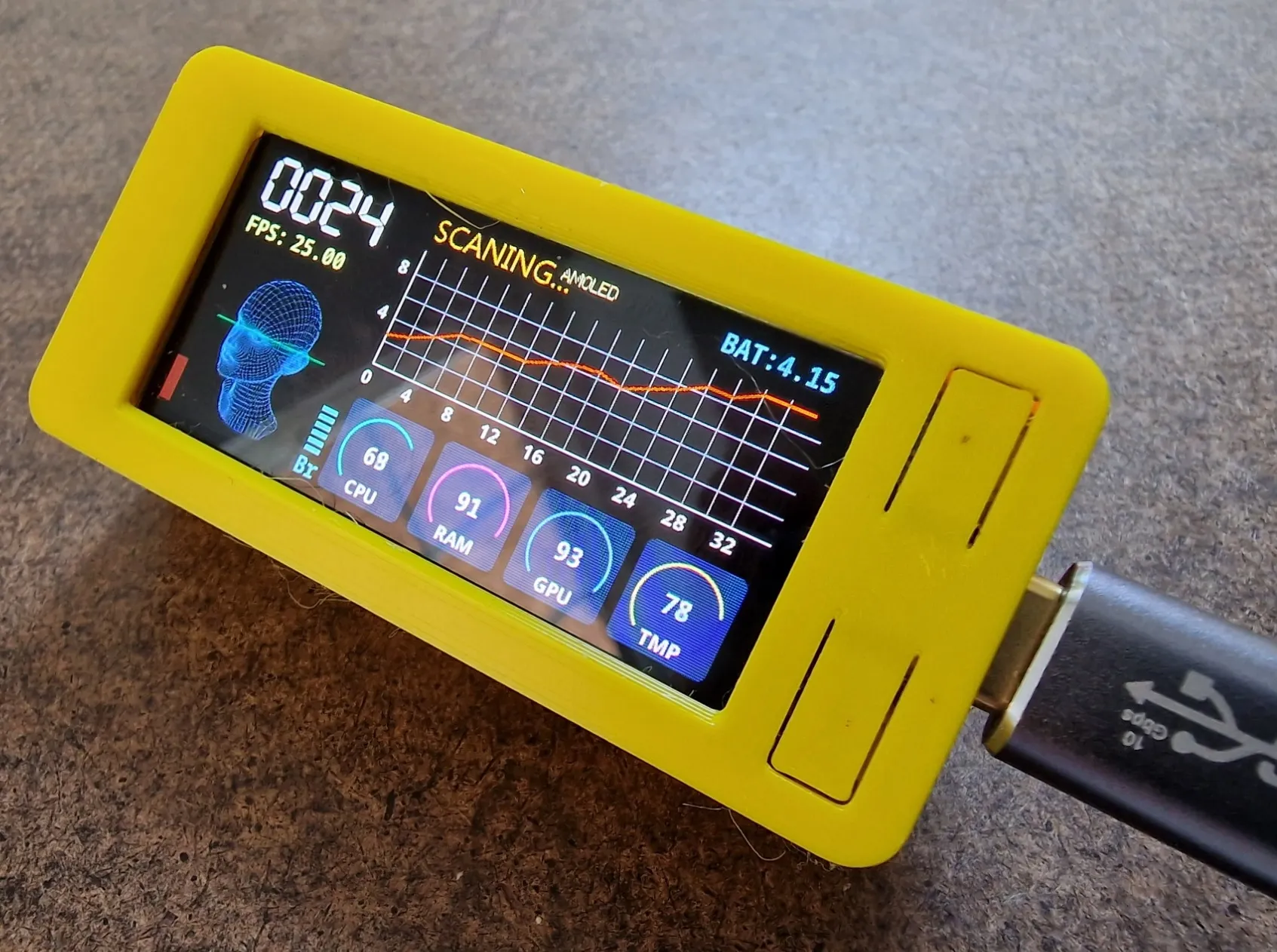 Vỏ bảo vệ cho Lilygo T Display S3 AMOLED với chân cắm