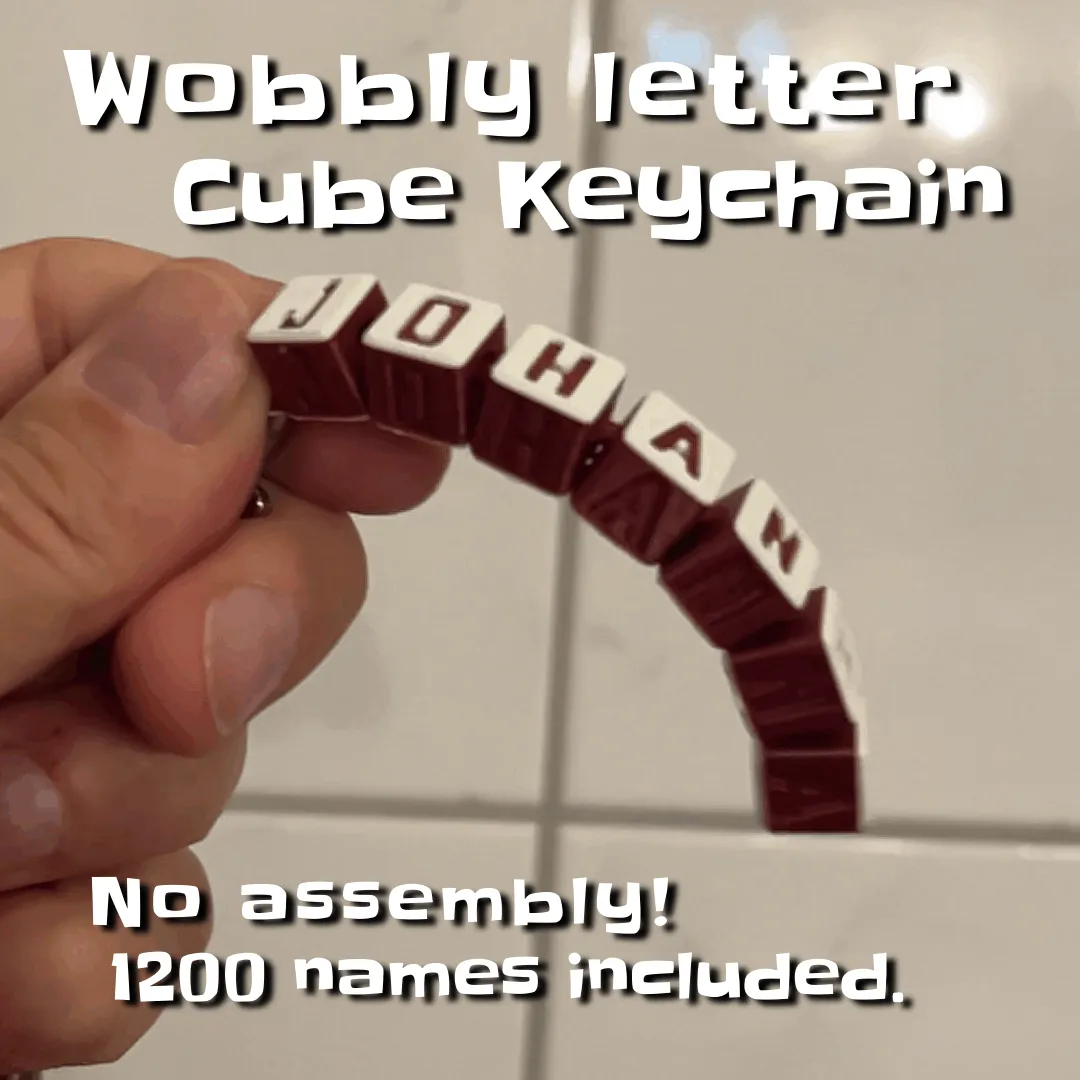 Móc khóa chữ cái linh hoạt với tên cá nhân tùy chỉnh