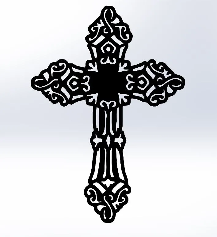 Biểu tượng thánh giá hoa trang trí lễ Phục Sinh 2D