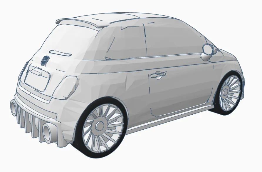 Mô hình xe FIAT 595 Abarth độc đáo và thể thao