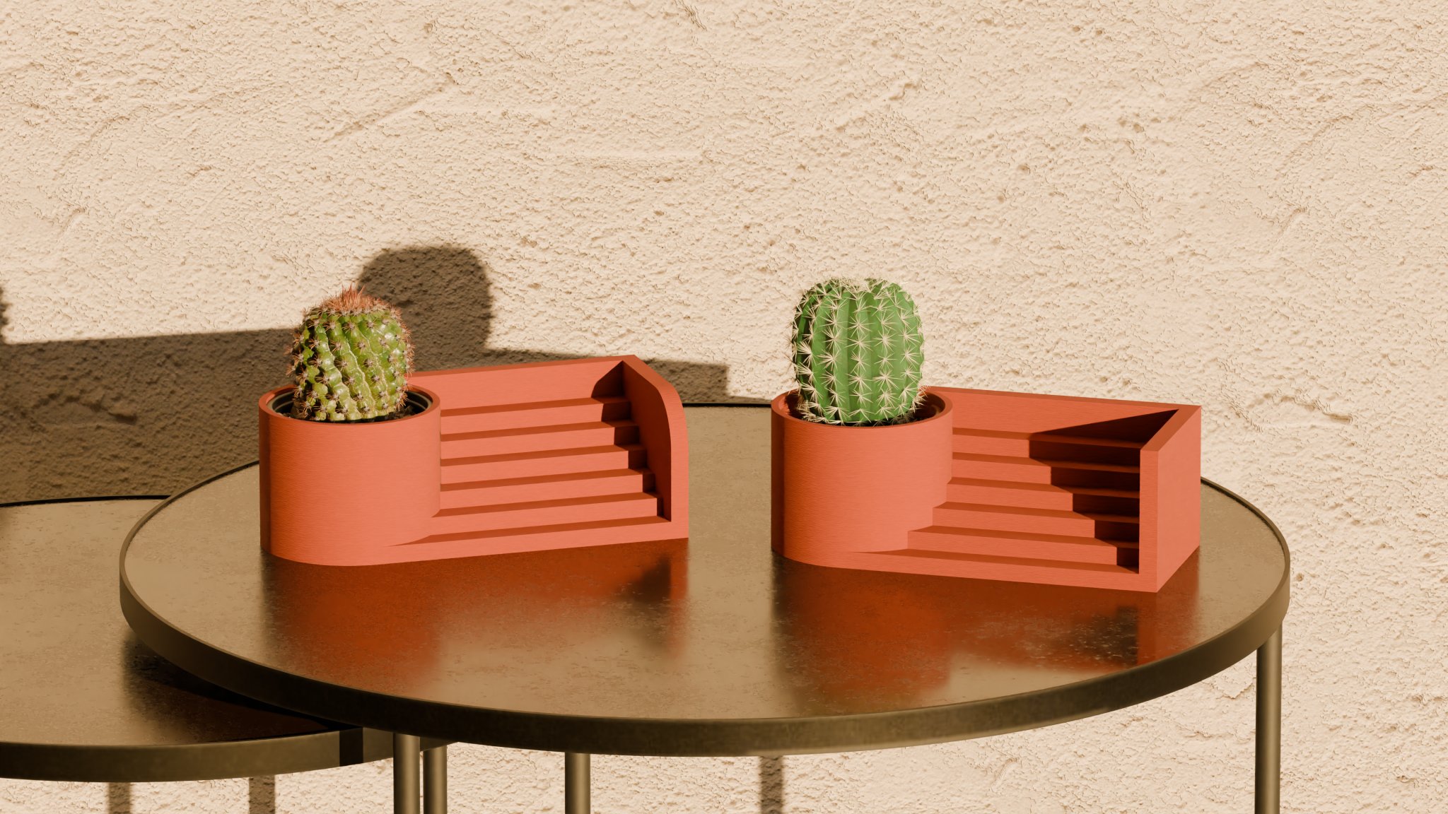 Chậu cây trang trí kiểu thang cho không gian sống