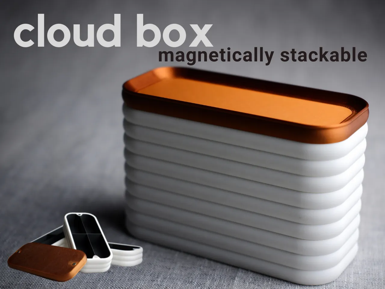 Hộp mây xếp chồng từ tính, thiết kế mô-đun