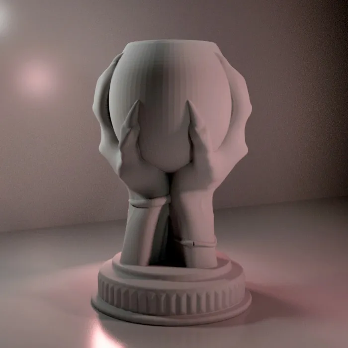 Chậu hoa tay nghệ thuật hòa hợp