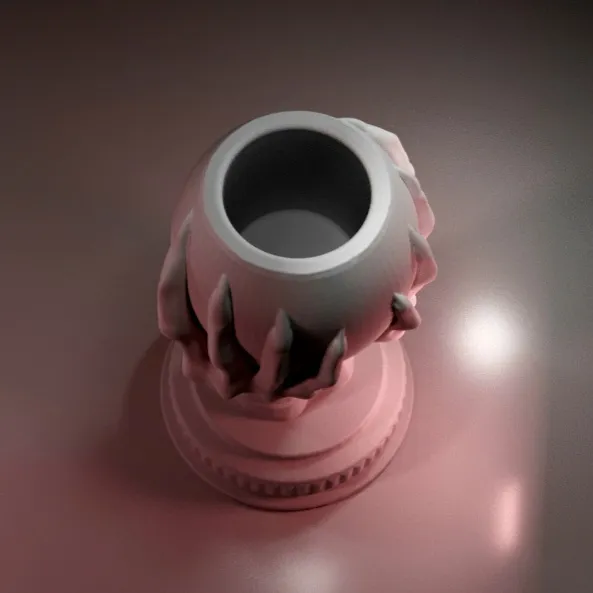 Chậu hoa tay nghệ thuật hòa hợp