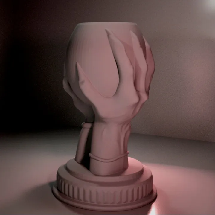 Chậu hoa tay nghệ thuật hòa hợp