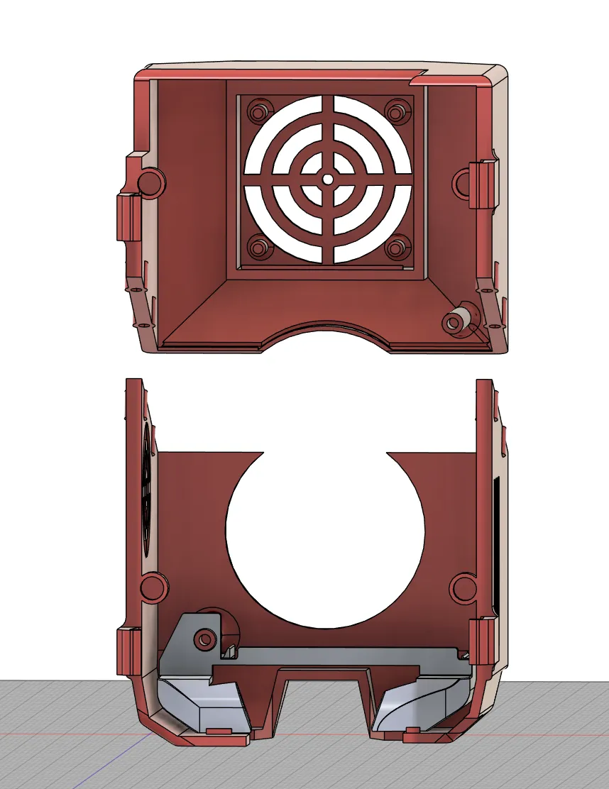 Nắp Extruder Sovol SV08 với khe quạt toolhead và chỗ cho BTT Eddy Probe