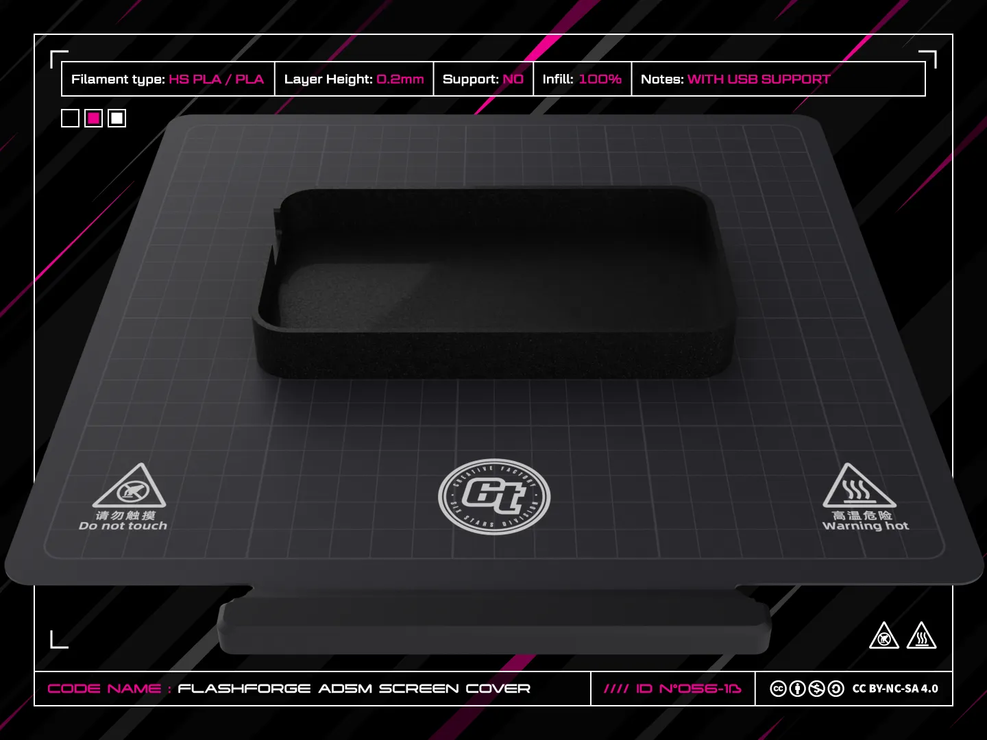 Bộ che màn hình FlashForge AD5M hỗ trợ USB