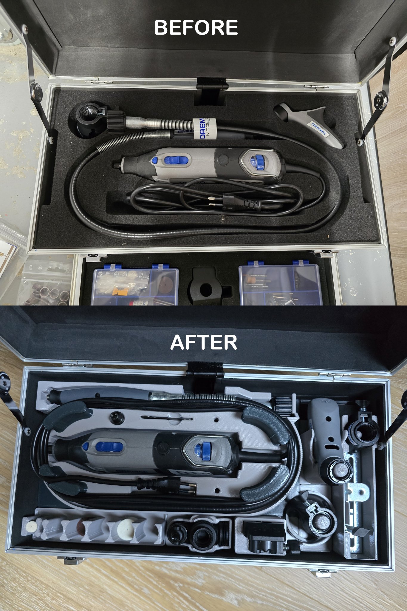 Giá đỡ cho Dremel 4000/4250 và Dremel 225 trong hộp Gridfinity