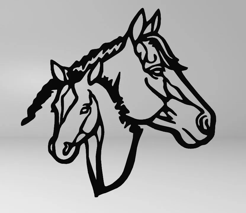 Ngựa và ngựa con trong nghệ thuật 2D, tranh treo tường