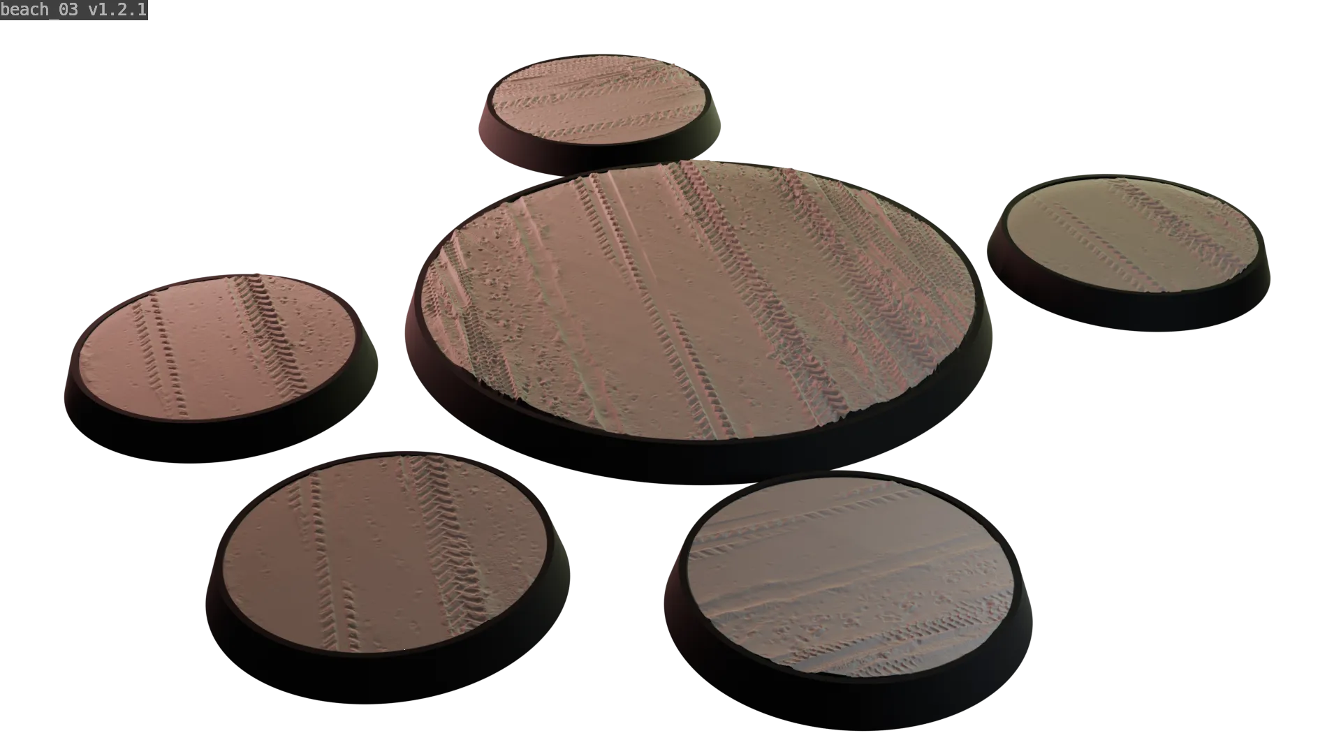 Bộ đế mô hình mini phong cách cát cho D&D và Warhammer