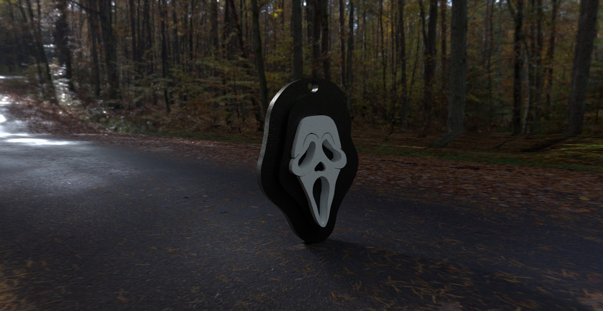 Móc khóa mặt ma Ghost Face độc đáo