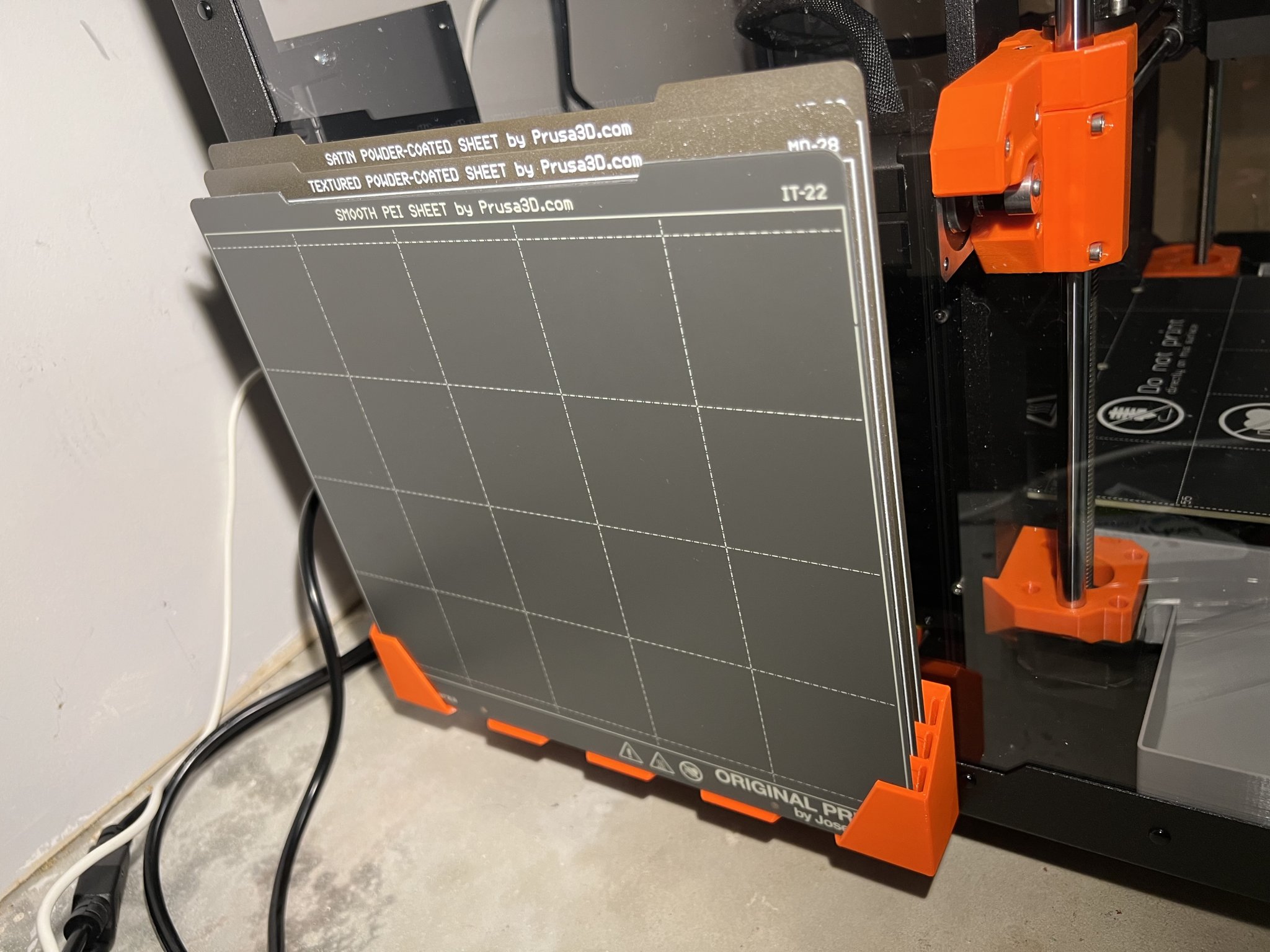 Giá đỡ 3 tấm thép cho Prusa MK3/MK4 trong vỏ máy gốc