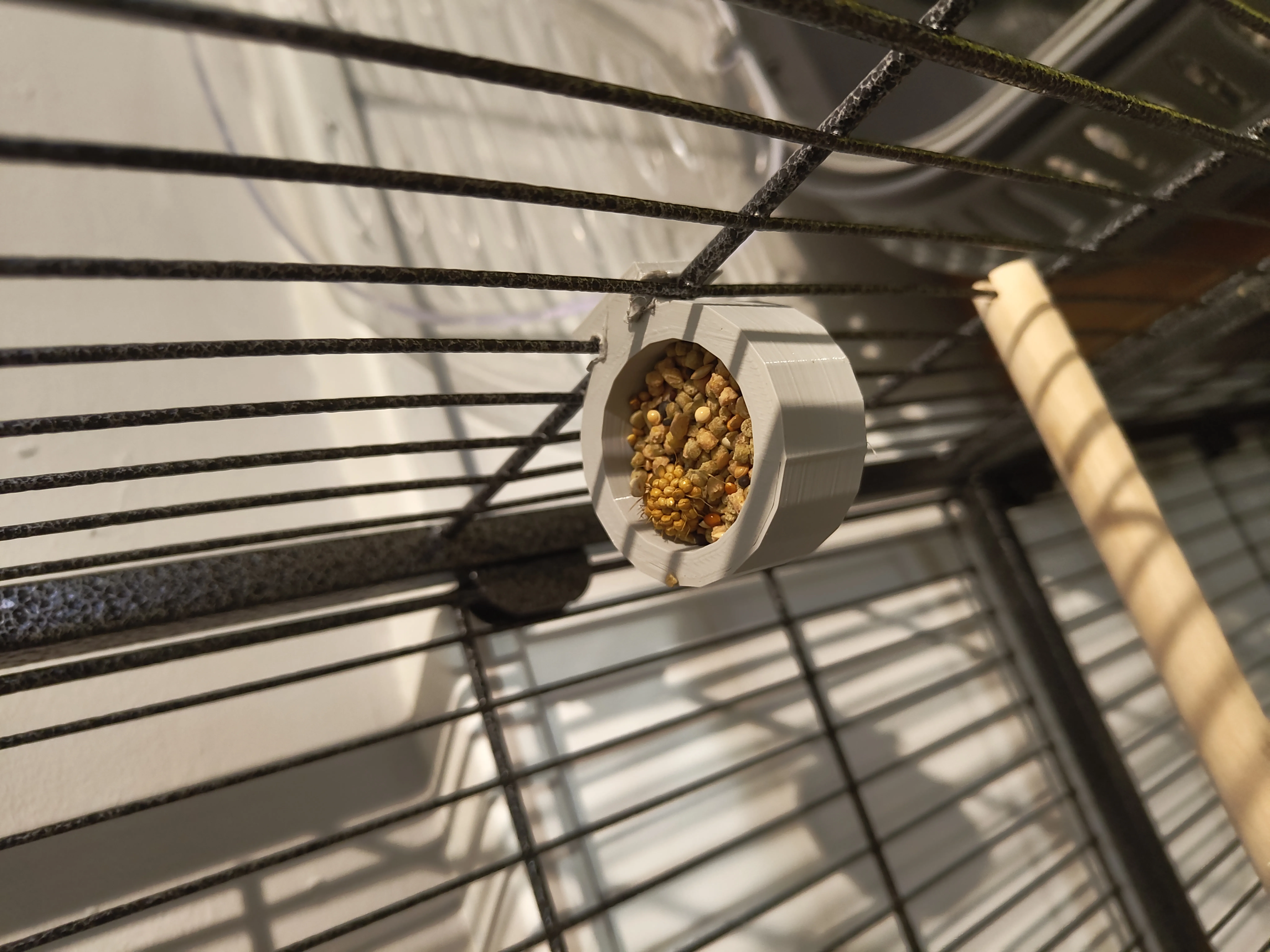 Khay thức ăn cho chim trong lồng