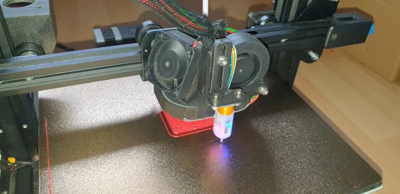 Giá đỡ BLTouch và cảm biến LED cho mô hình quạt Ugly nhưng nhẹ