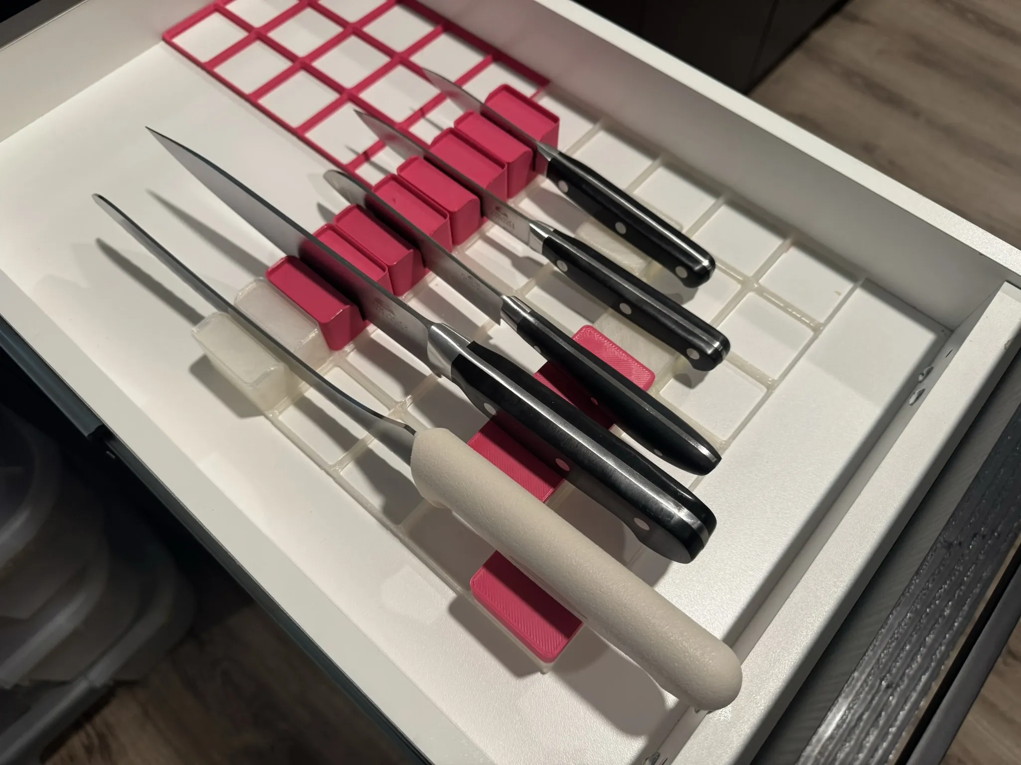 Khối đỡ dao Gridfinity cho ngăn kéo nhà bếp