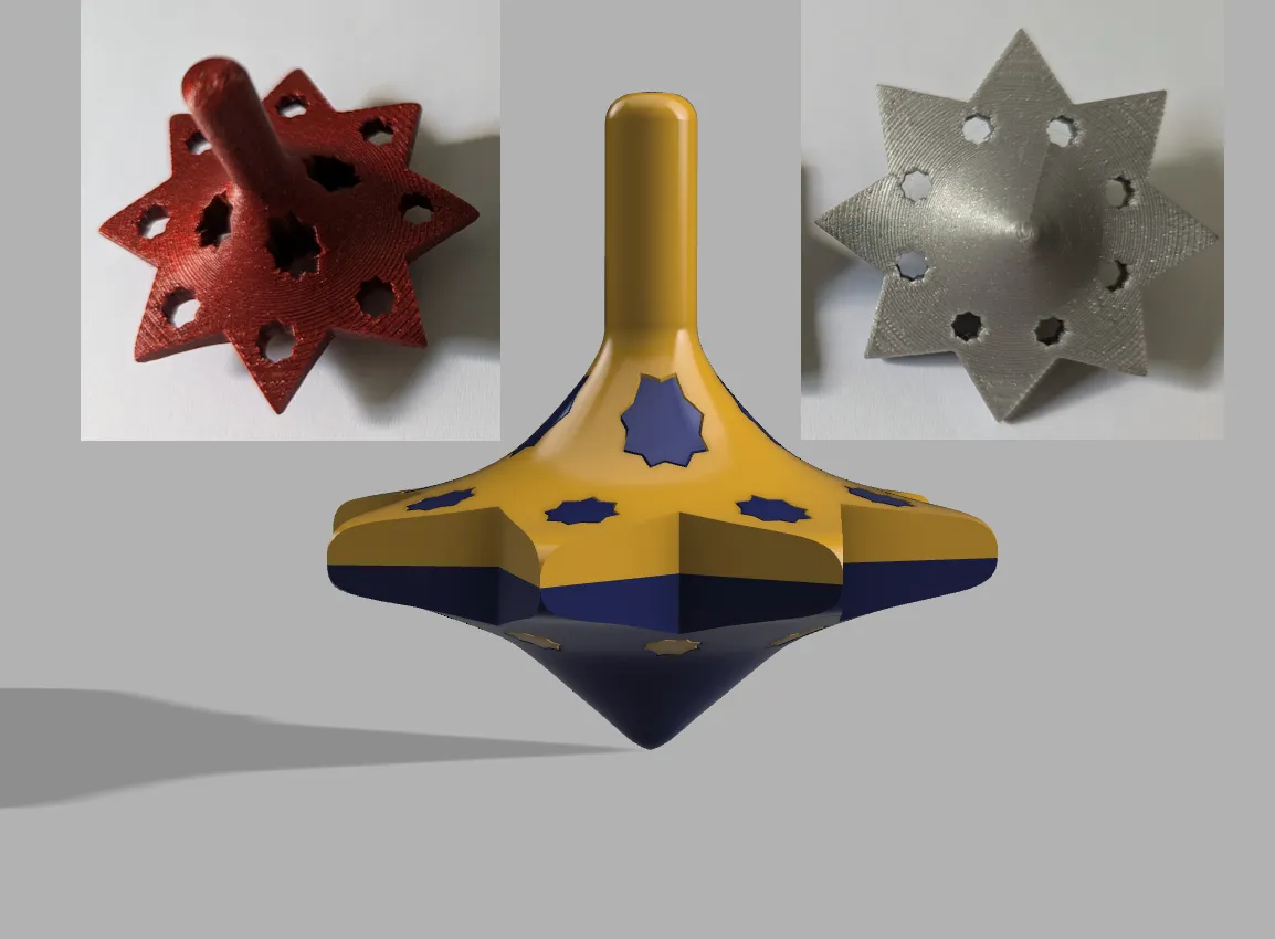 Mô hình toupie sao hai màu với đầu phun đơn