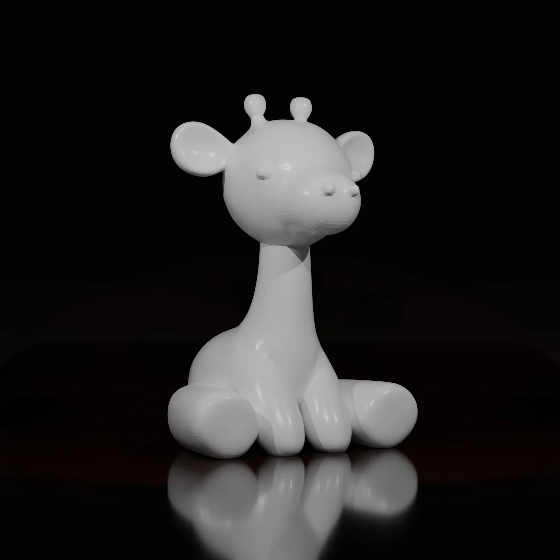 Hươu cao cổ dễ thương ngồi với thiết kế tinh nghịch