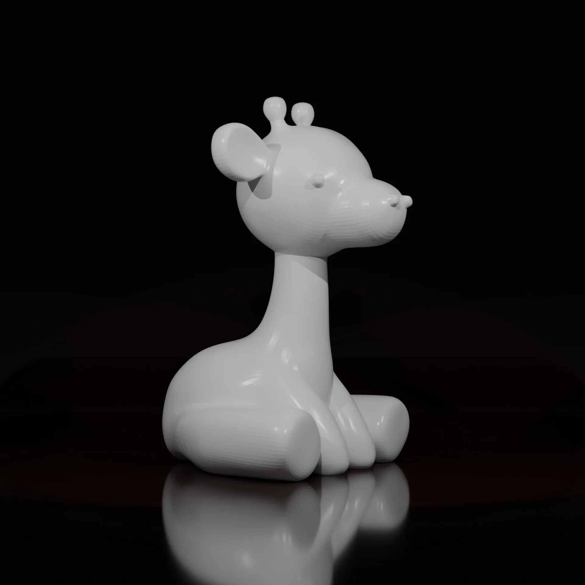 Hươu cao cổ dễ thương ngồi với thiết kế tinh nghịch