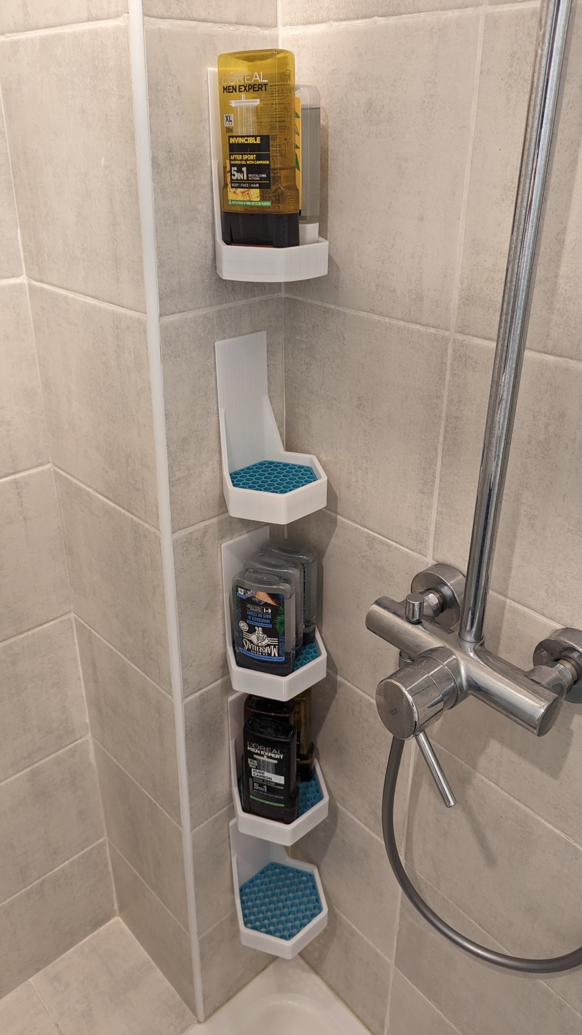 Giá đỡ gel tắm / dầu gội - lưới đối xứng