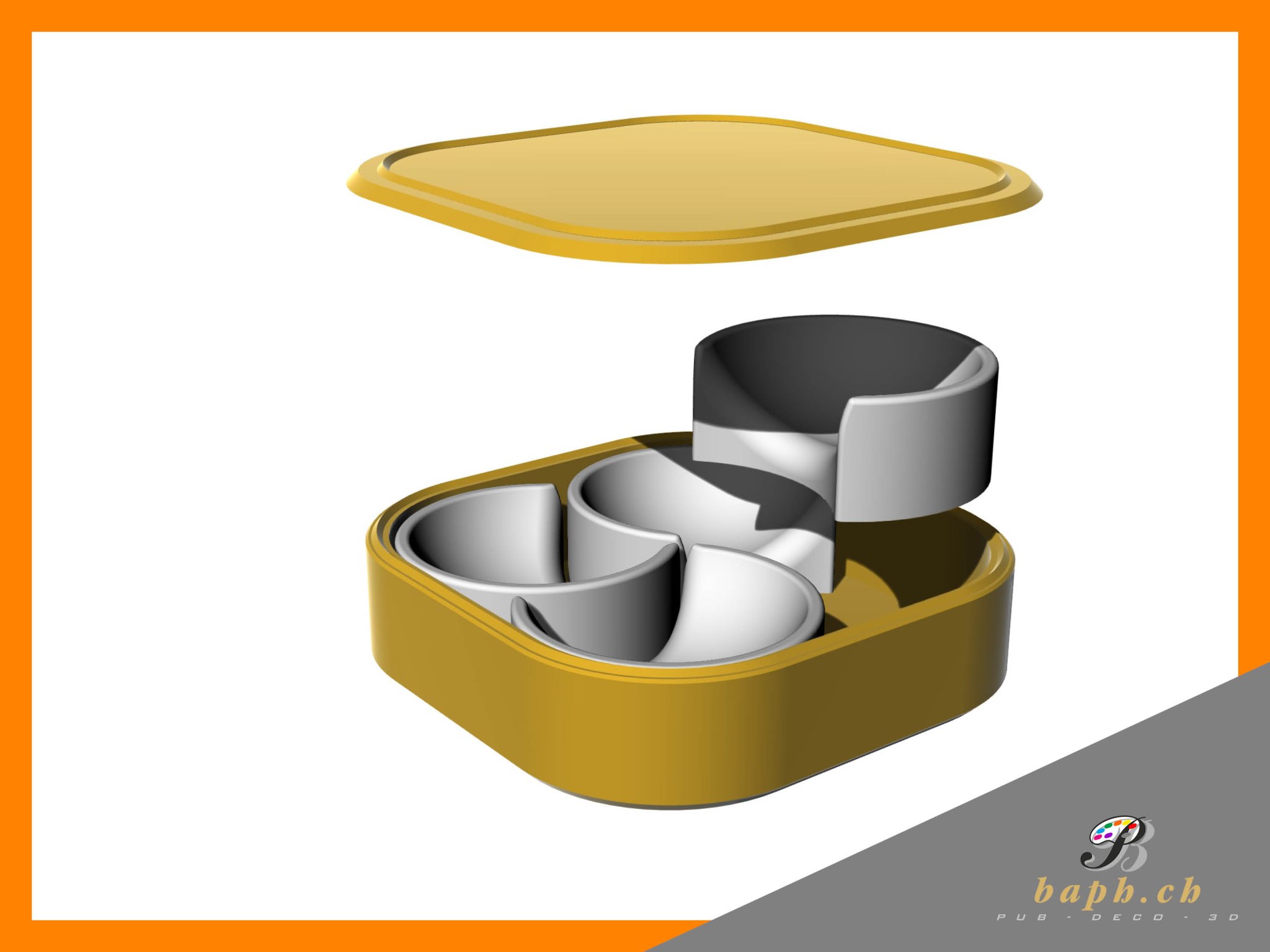 Bộ giá đỡ đũa với hộp xếp chồng được thiết kế thông ...