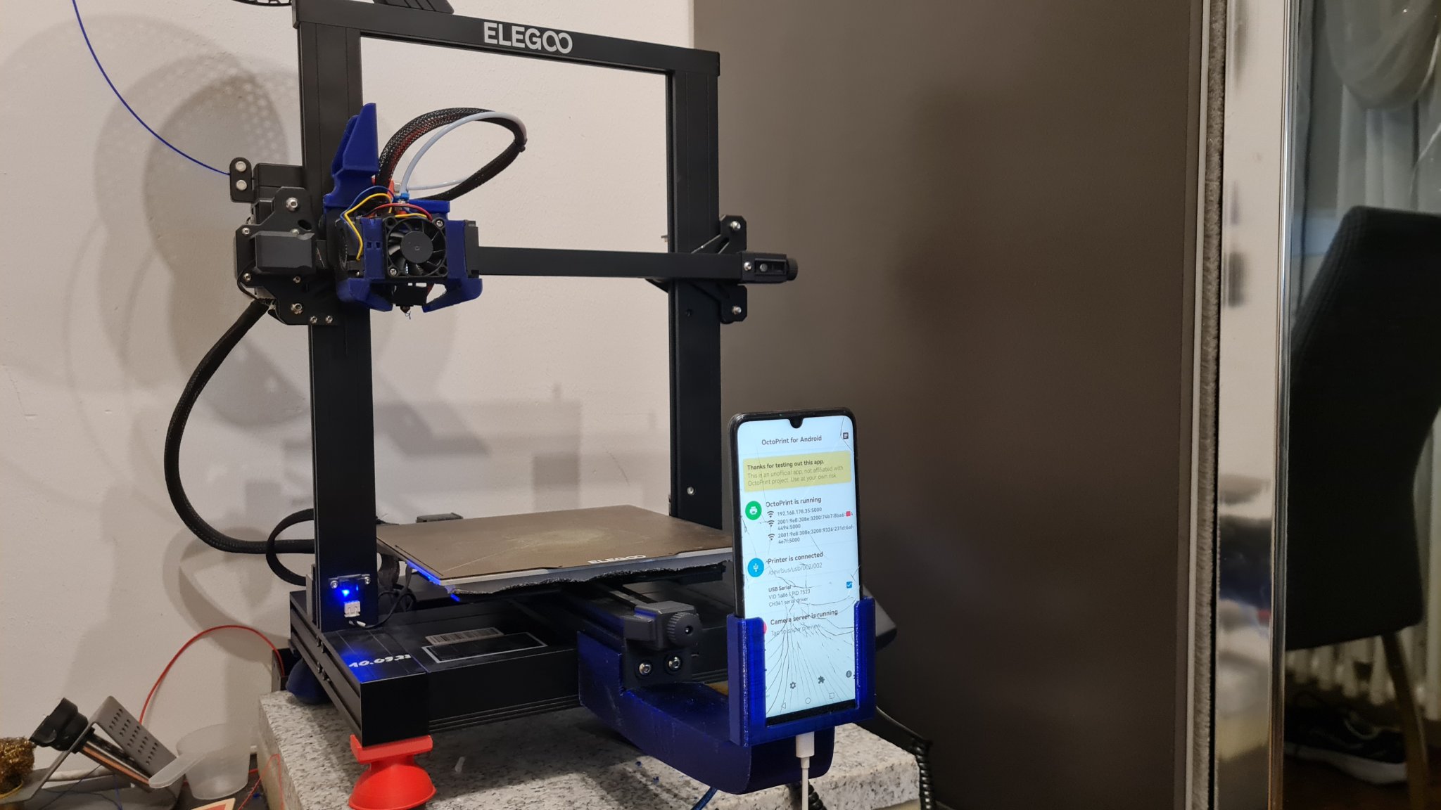 Giá đỡ điện thoại Neptune 3 tùy chỉnh cho máy in 3D