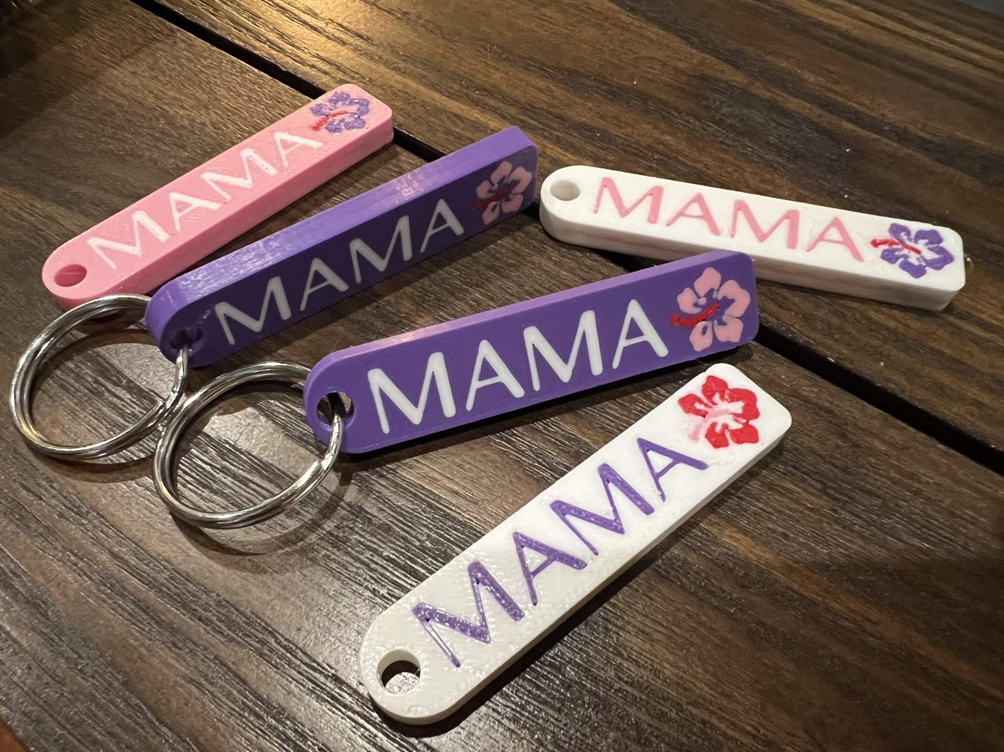 Móc khóa hoa hibiscus MAMA nhiều màu sắc Hawaiians