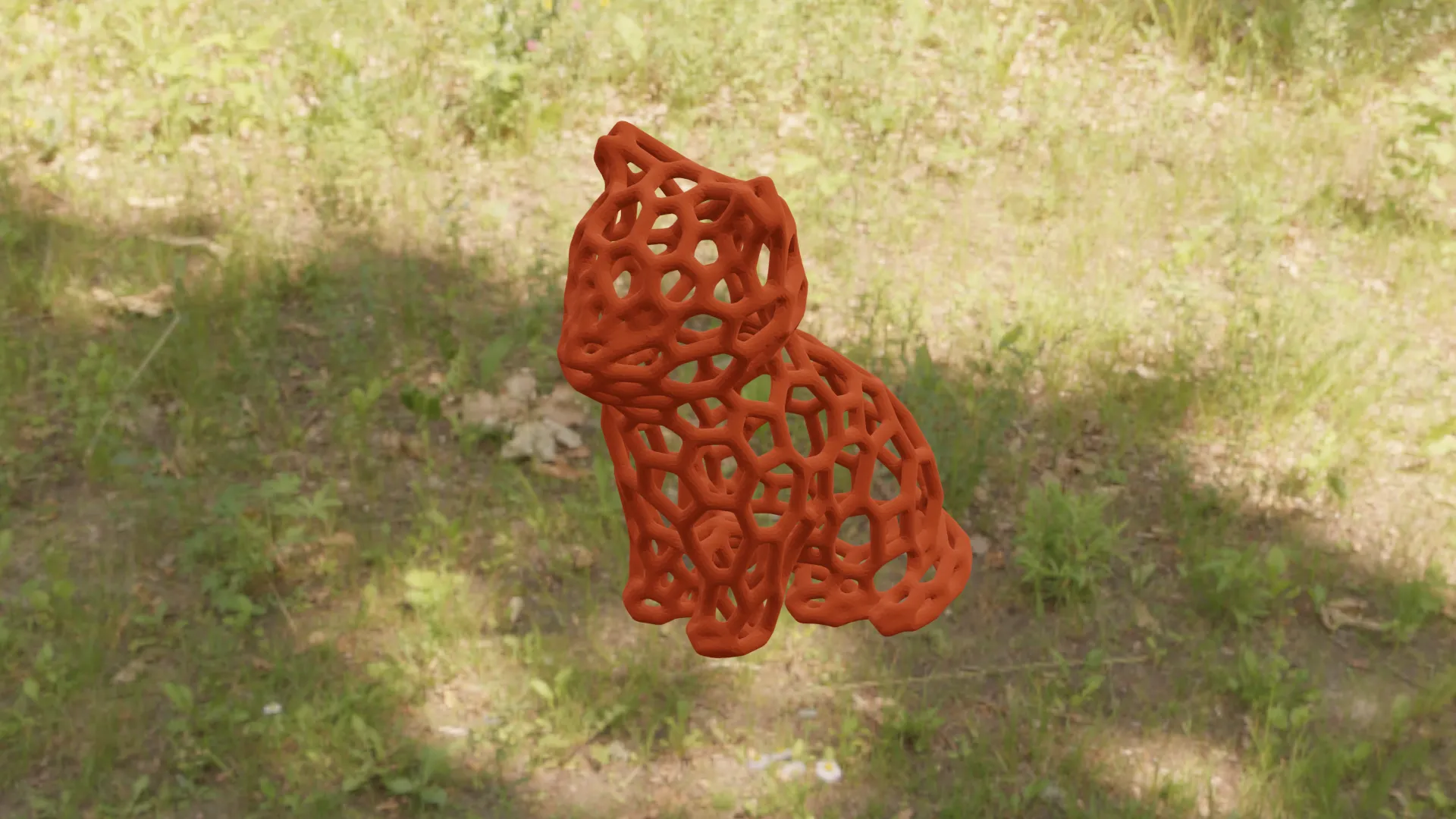 Mô hình mèo dễ thương theo phong cách Voronoi