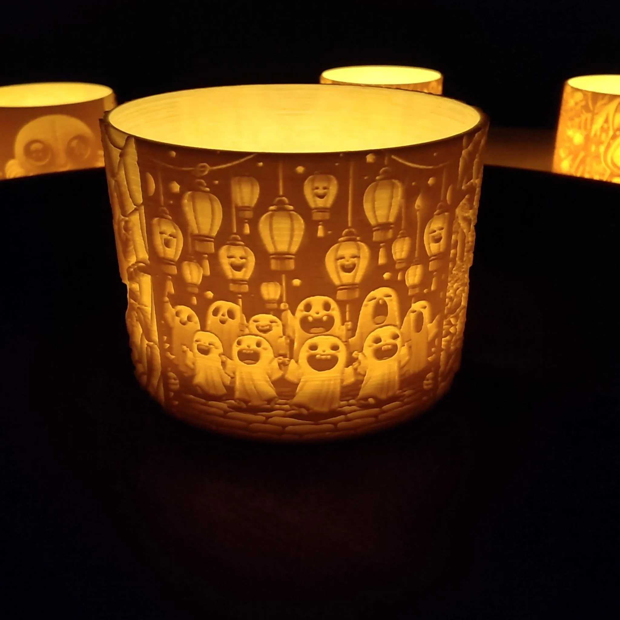 Đèn lồng Halloween cho nến tealight hoặc LED