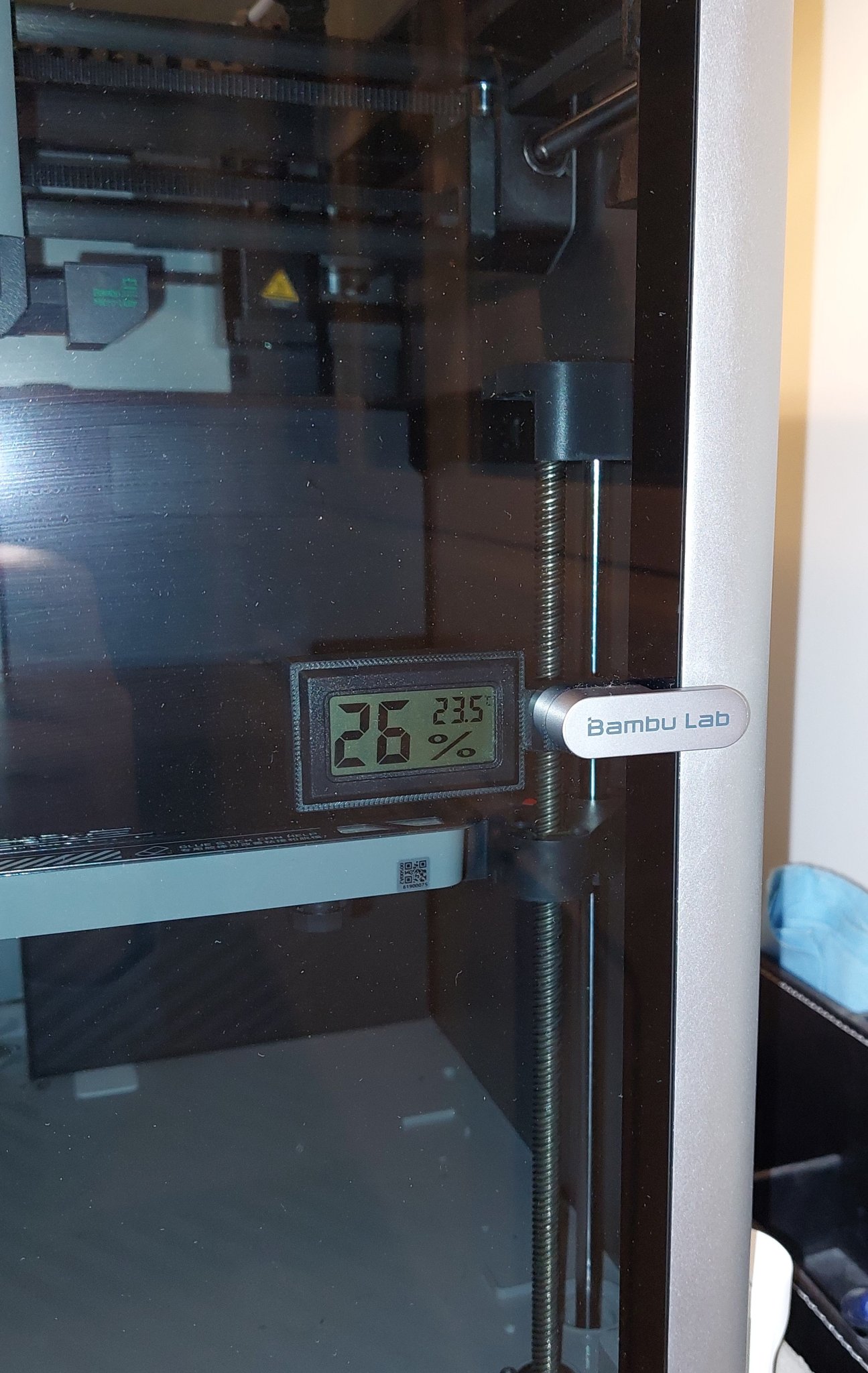 Giá đỡ đồng hồ độ ẩm Bambulab gắn bằng vít tay cầm cửa