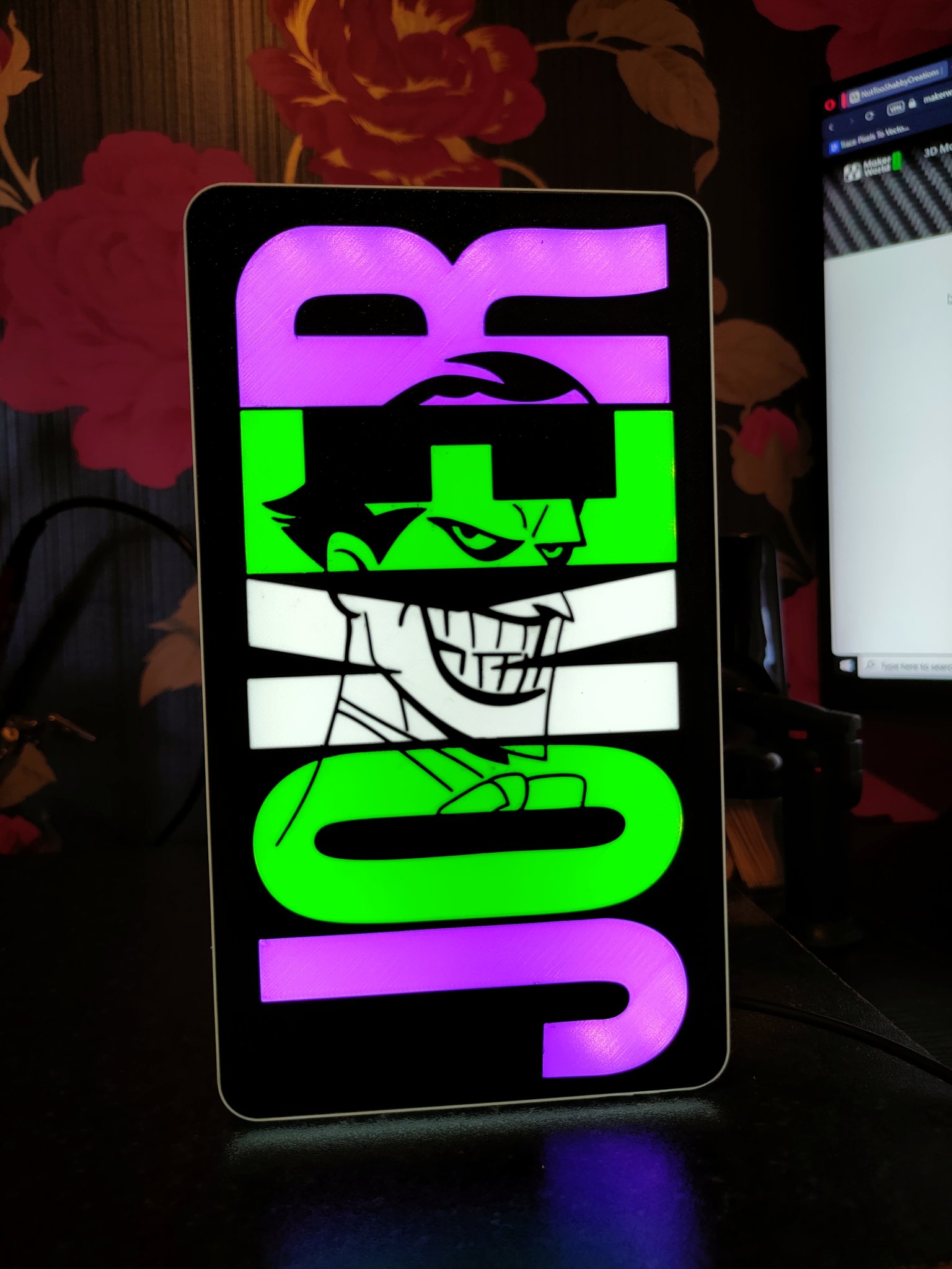 Hộp đèn Joker phong cách vũ trụ hoạt hình DC