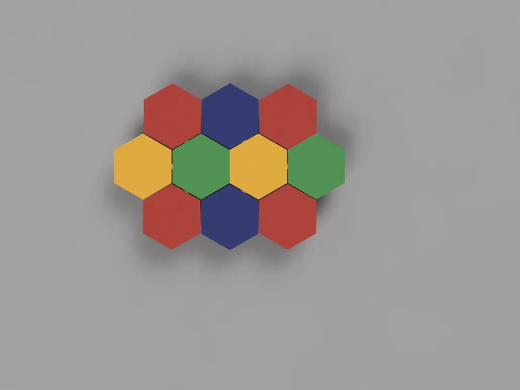 Gạch lát mosaic hình lục giác cho tường trang trí