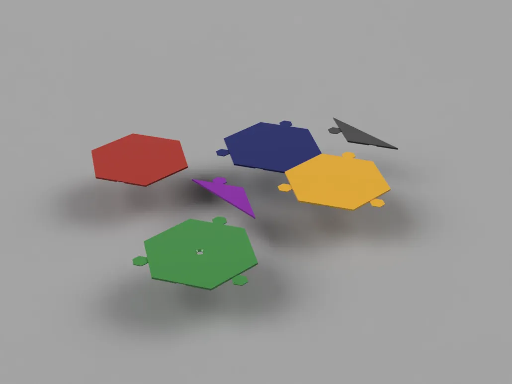 Gạch lát mosaic hình lục giác cho tường trang trí