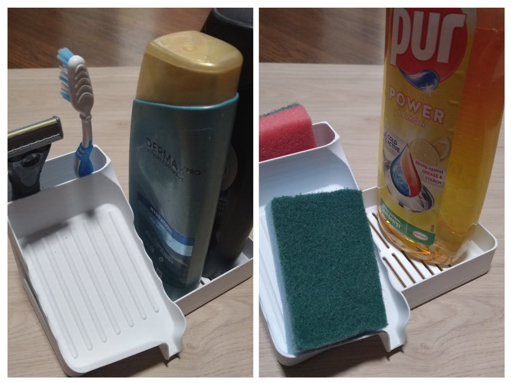 Giá đỡ xà phòng và bàn chải cho phòng tắm và bếp